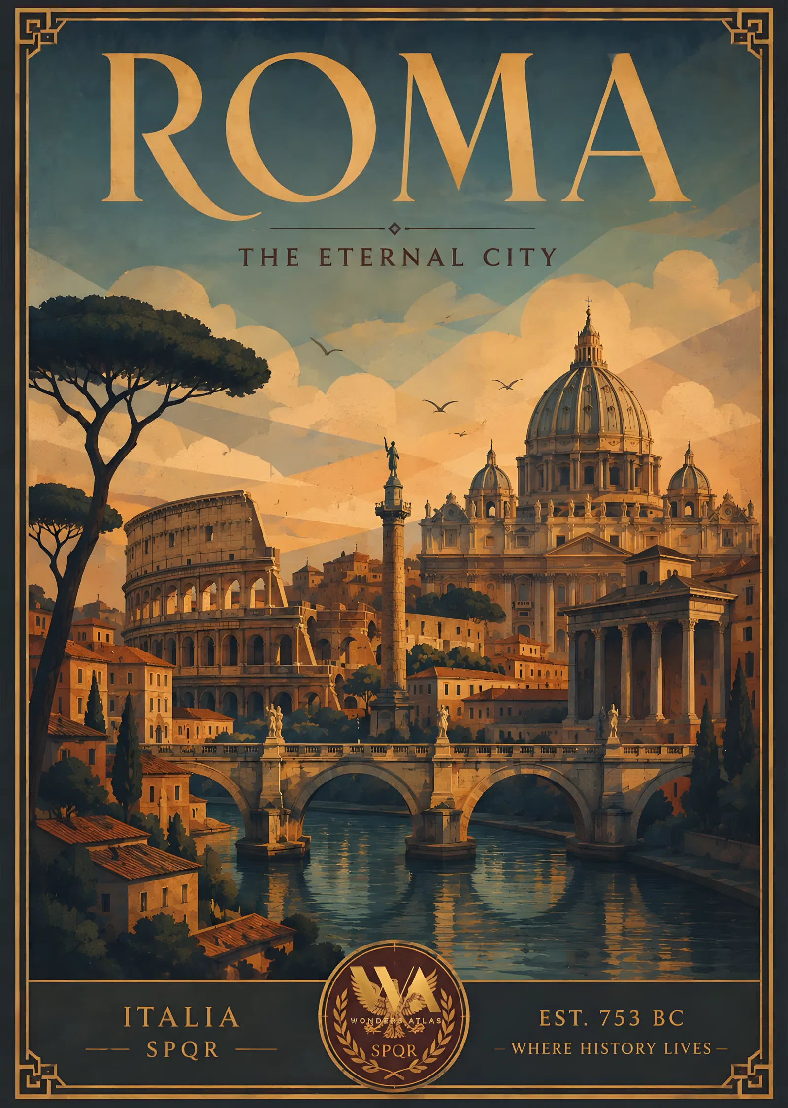 Roma: The Eternal City metal tablo