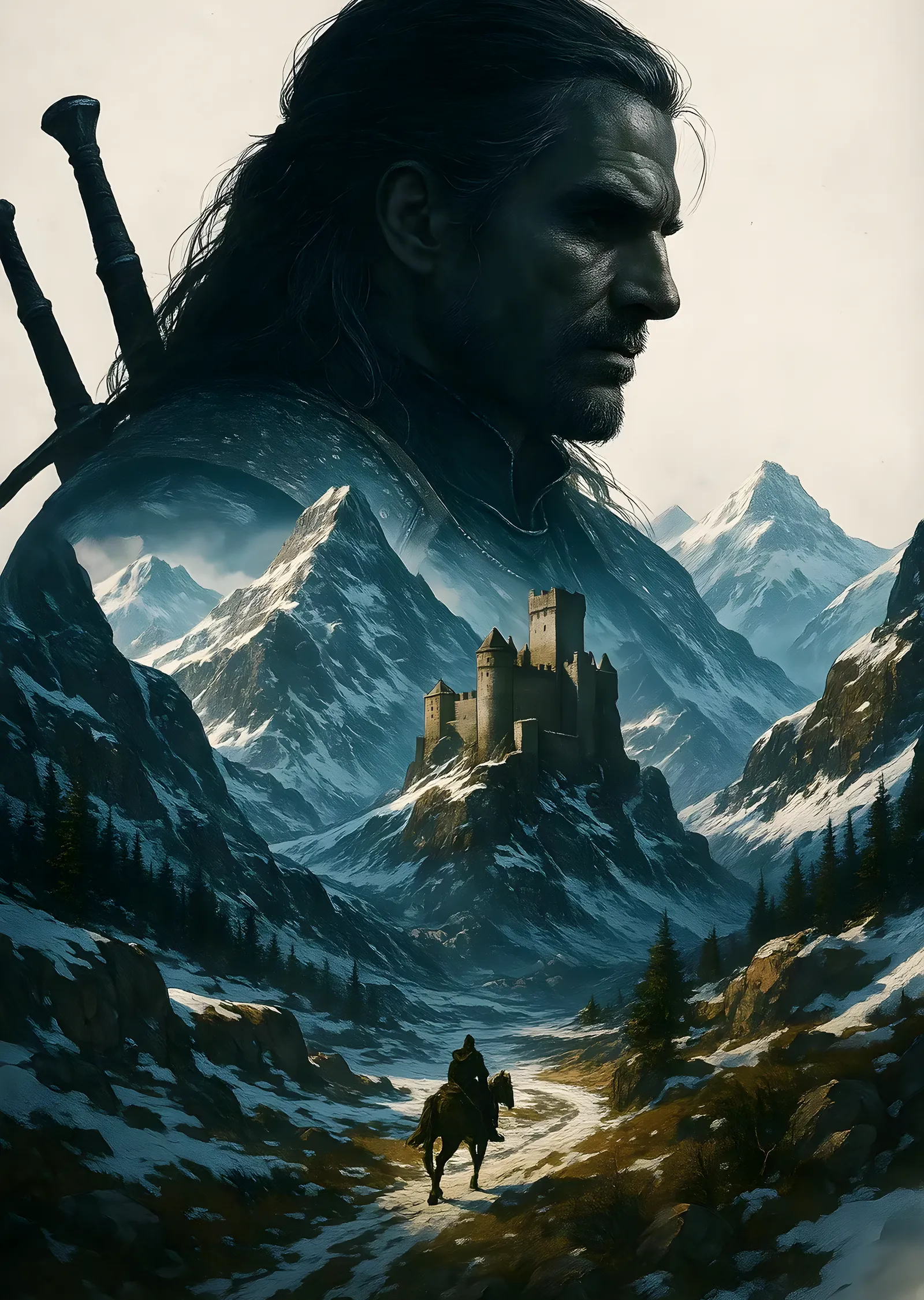 The Witcher - Dağ Yolu metal tablo