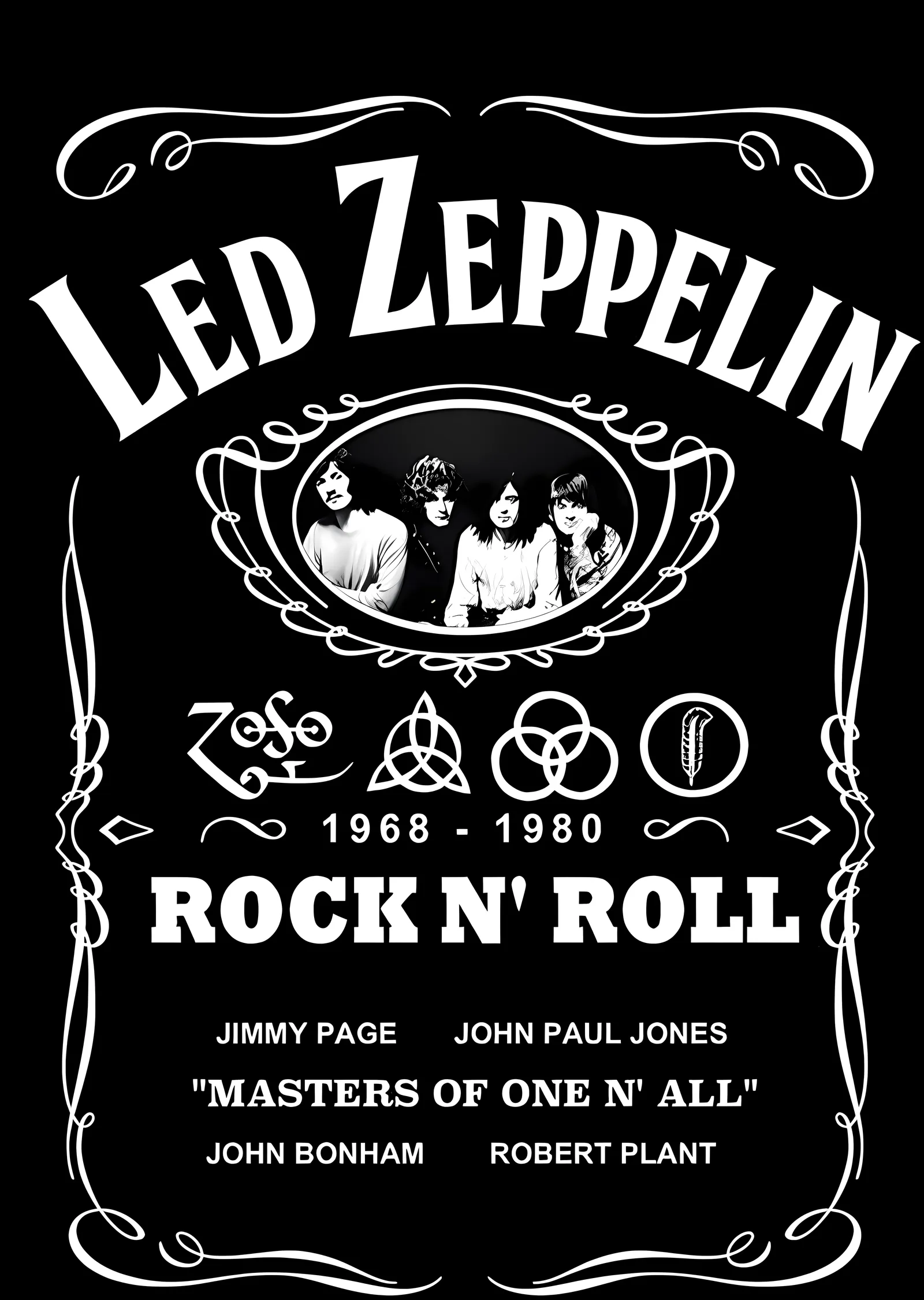 Led Zeppelin: Masters of Rock 'n' Roll metal tablo