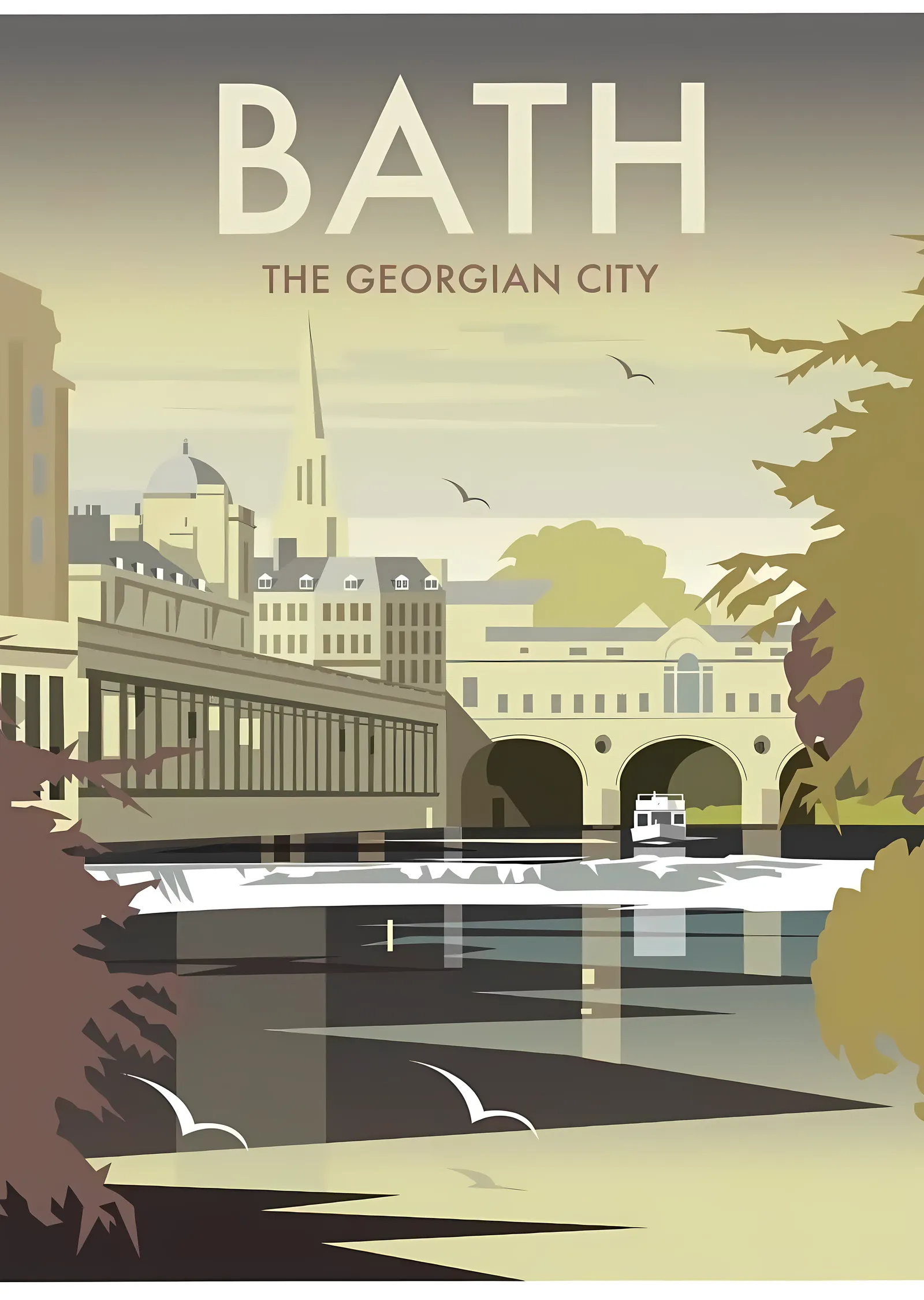 Bath: The Georgian City metal tablo