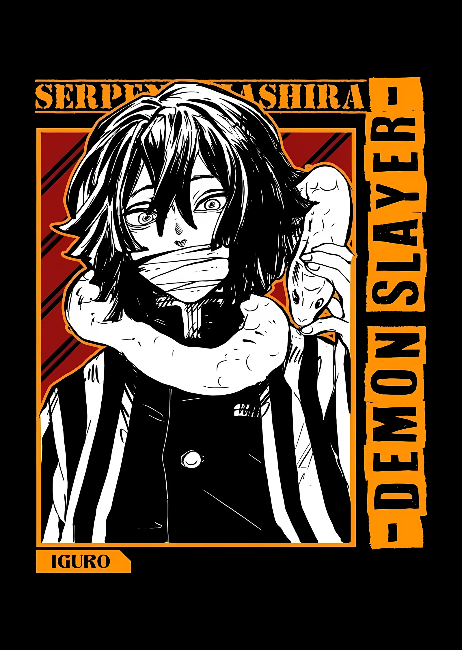Demon Slayer: Yılan Hashirası Iguro metal tablo
