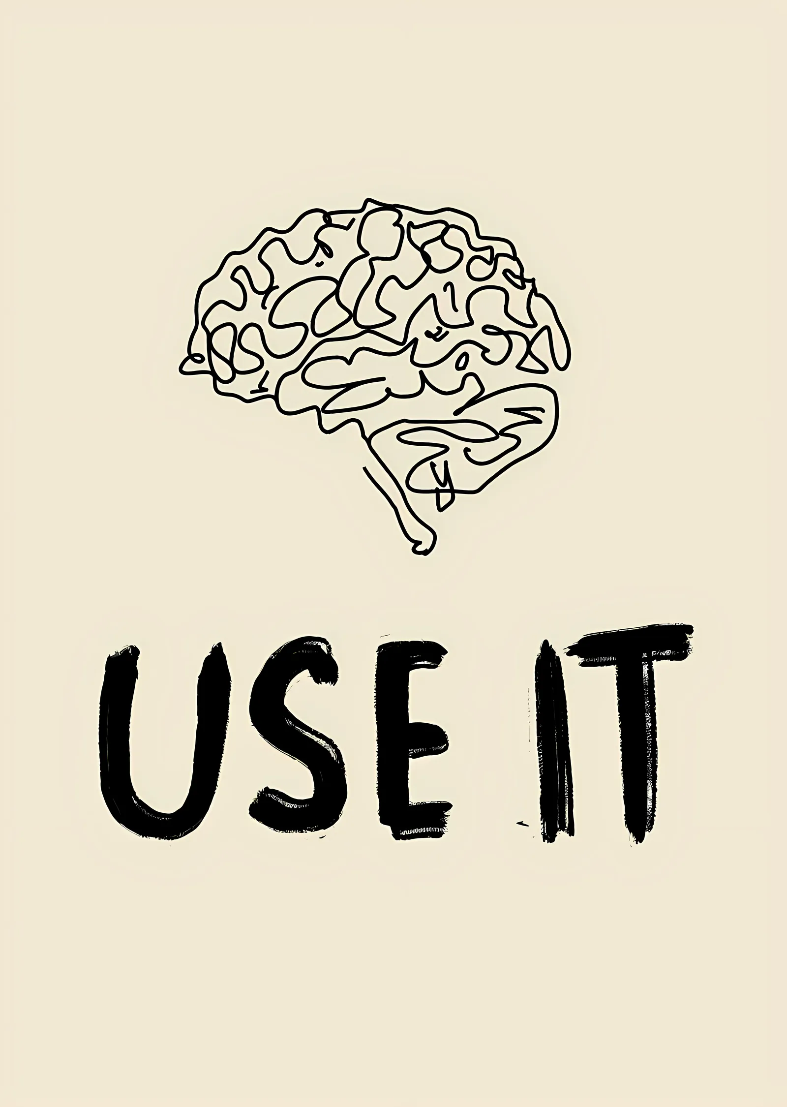Use It: Minimal Beyin metal tablo