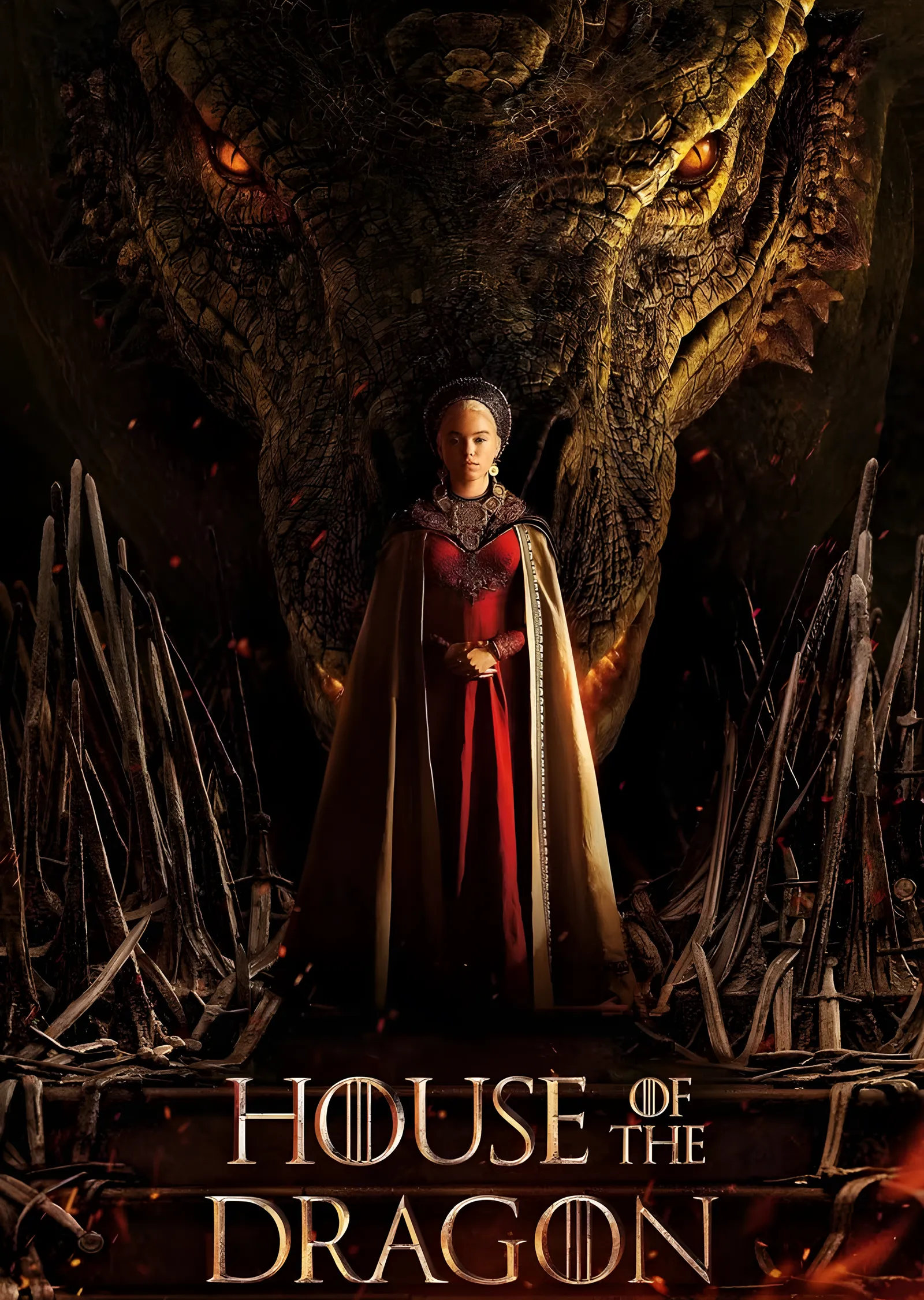 House of the Dragon: Kızıl Pelerinli Kraliçe metal tablo
