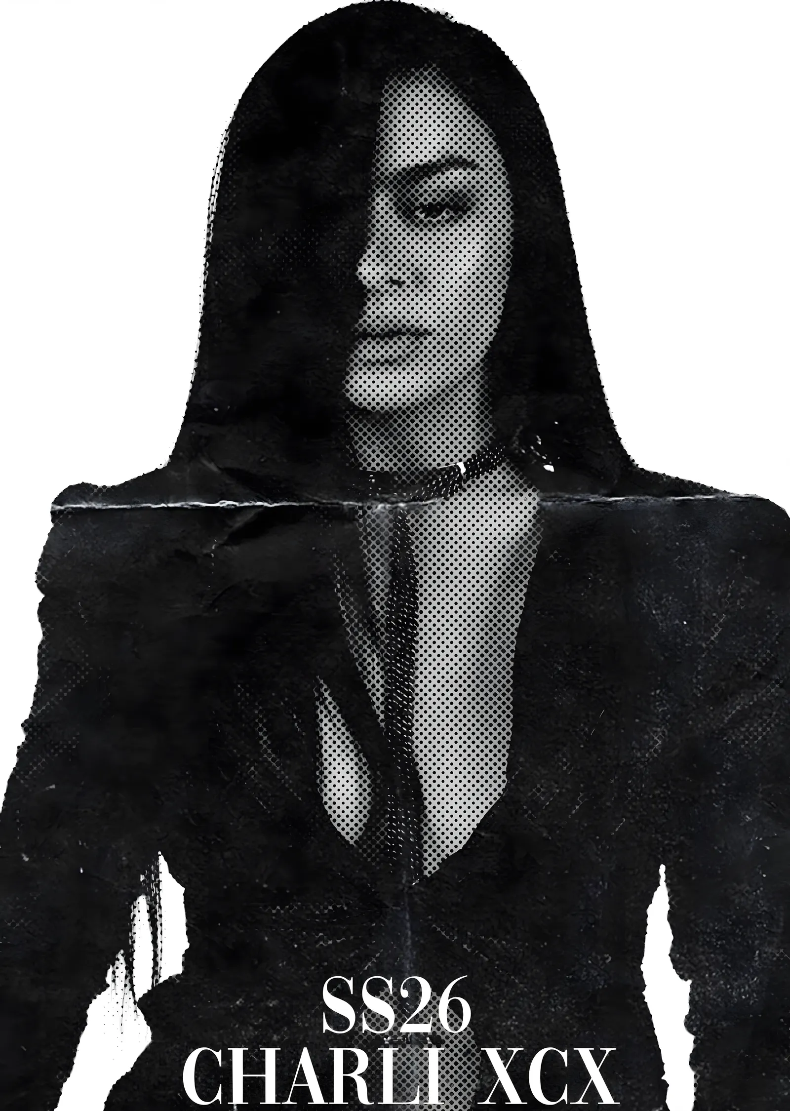 Charli XCX: SS26 Siyah Beyaz metal tablo