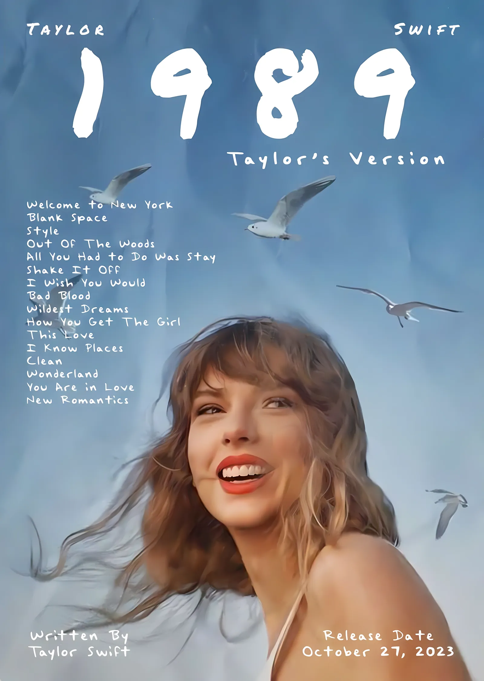 Taylor Swift: 1989 Taylor's Version metal tablo