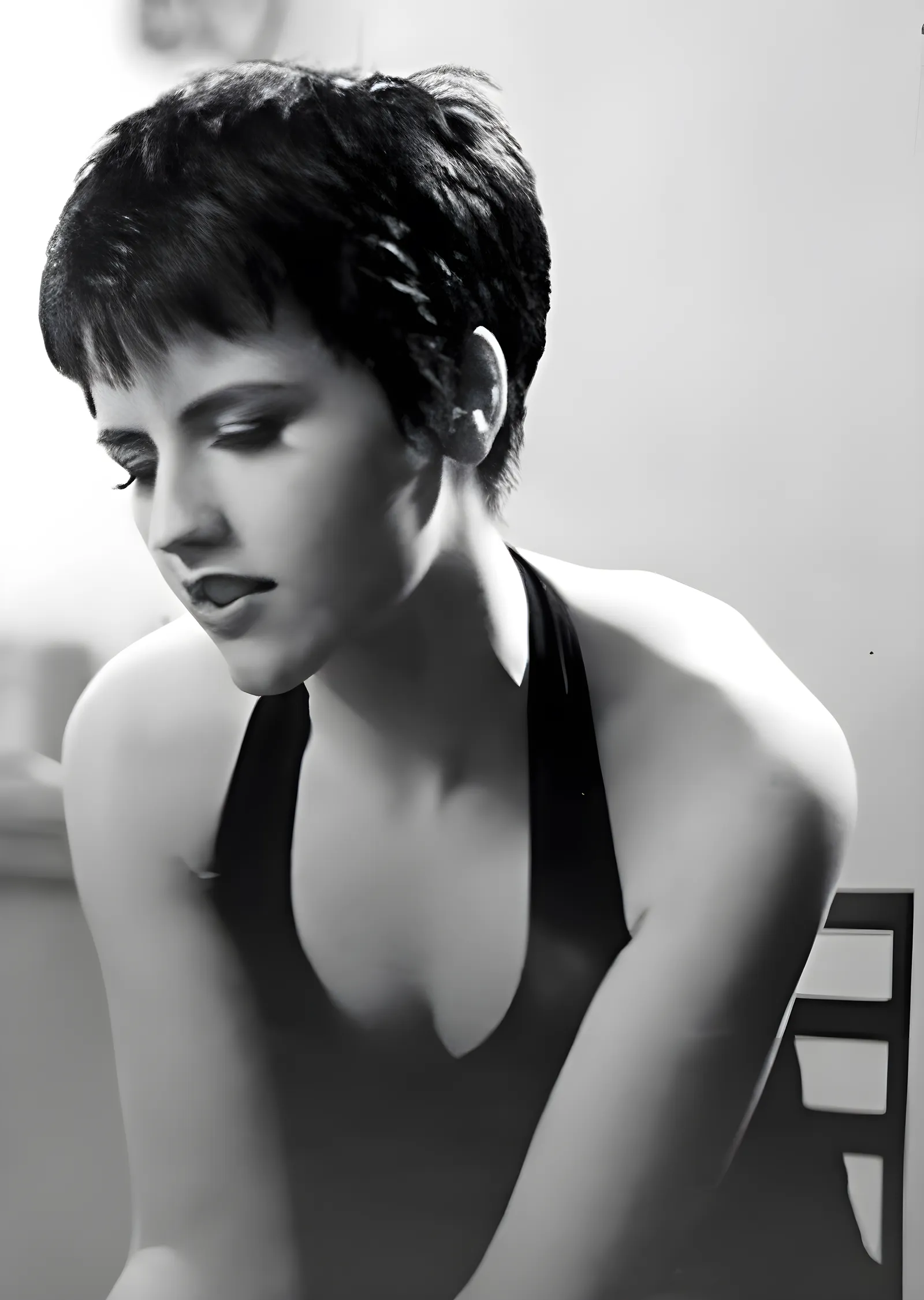 Dolores O'Riordan - Siyah Beyaz Portre metal tablo