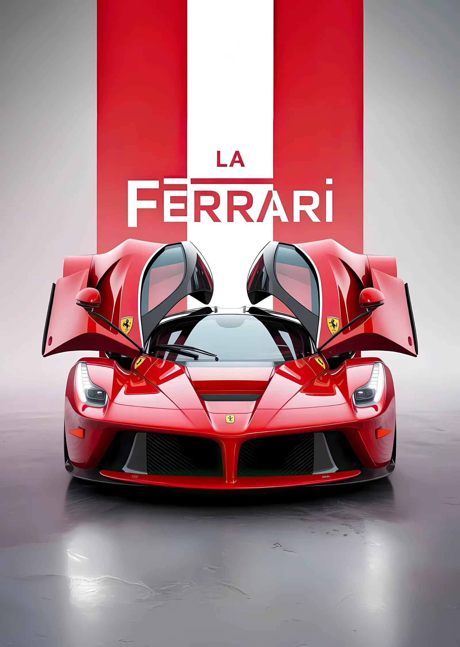 La Ferrari metal tablo