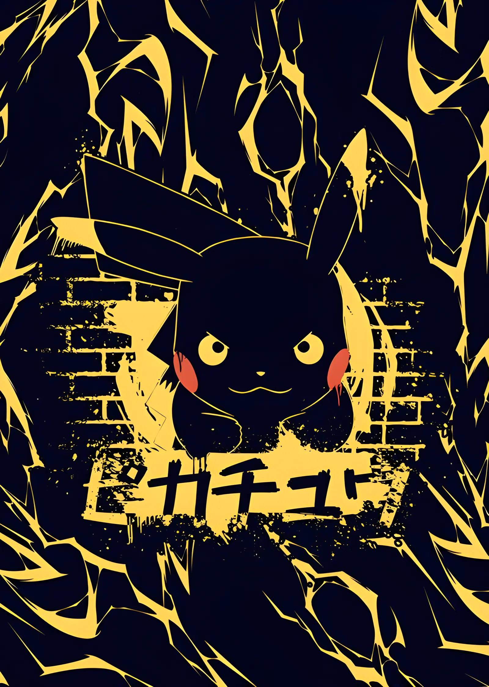 Pikachu: Katakana Şimşek metal tablo
