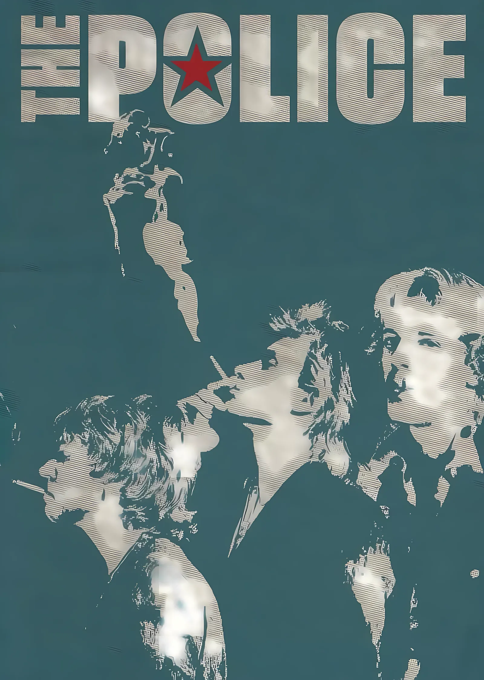 The Police: Yıldızlı Başlık metal tablo