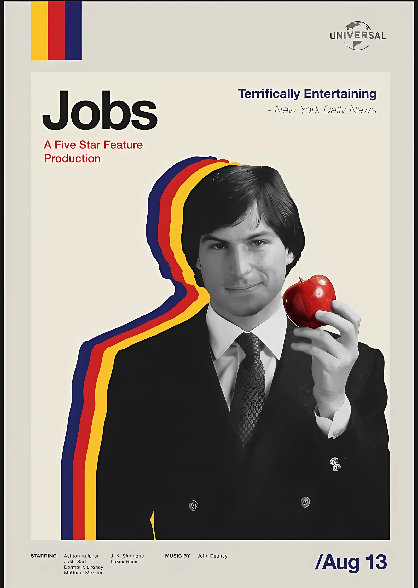 Jobs - Minimal Film Afişi metal tablo