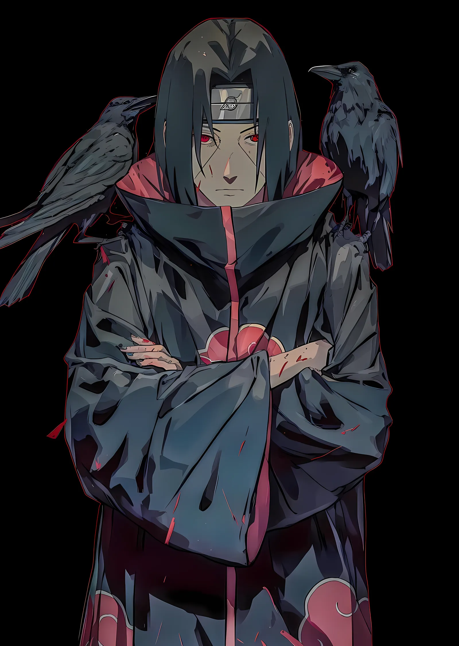 Naruto - Uchiha Itachi: Omuzdaki Kuzgunlar metal tablo