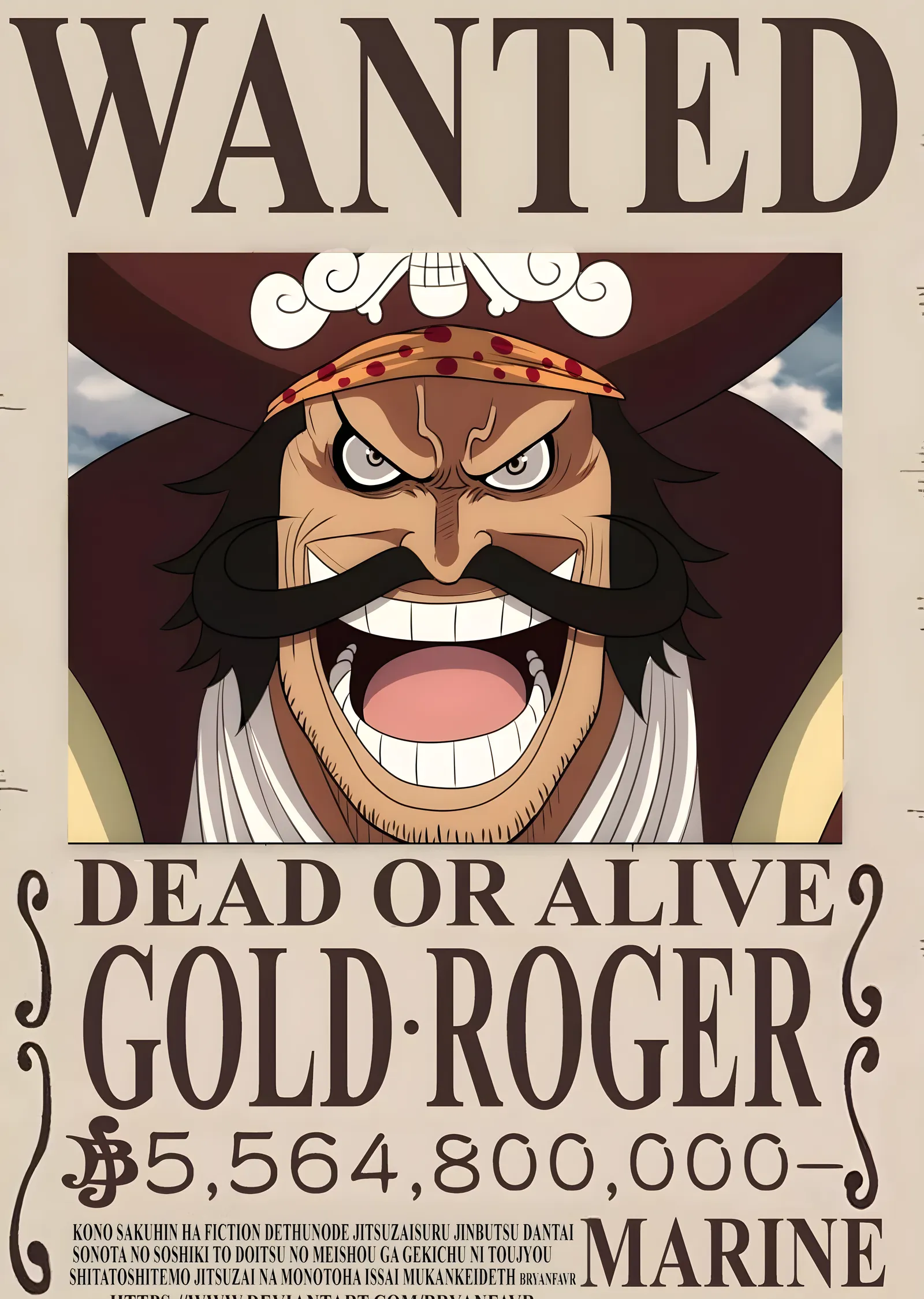 Gold Roger: Korsan Kralı metal tablo