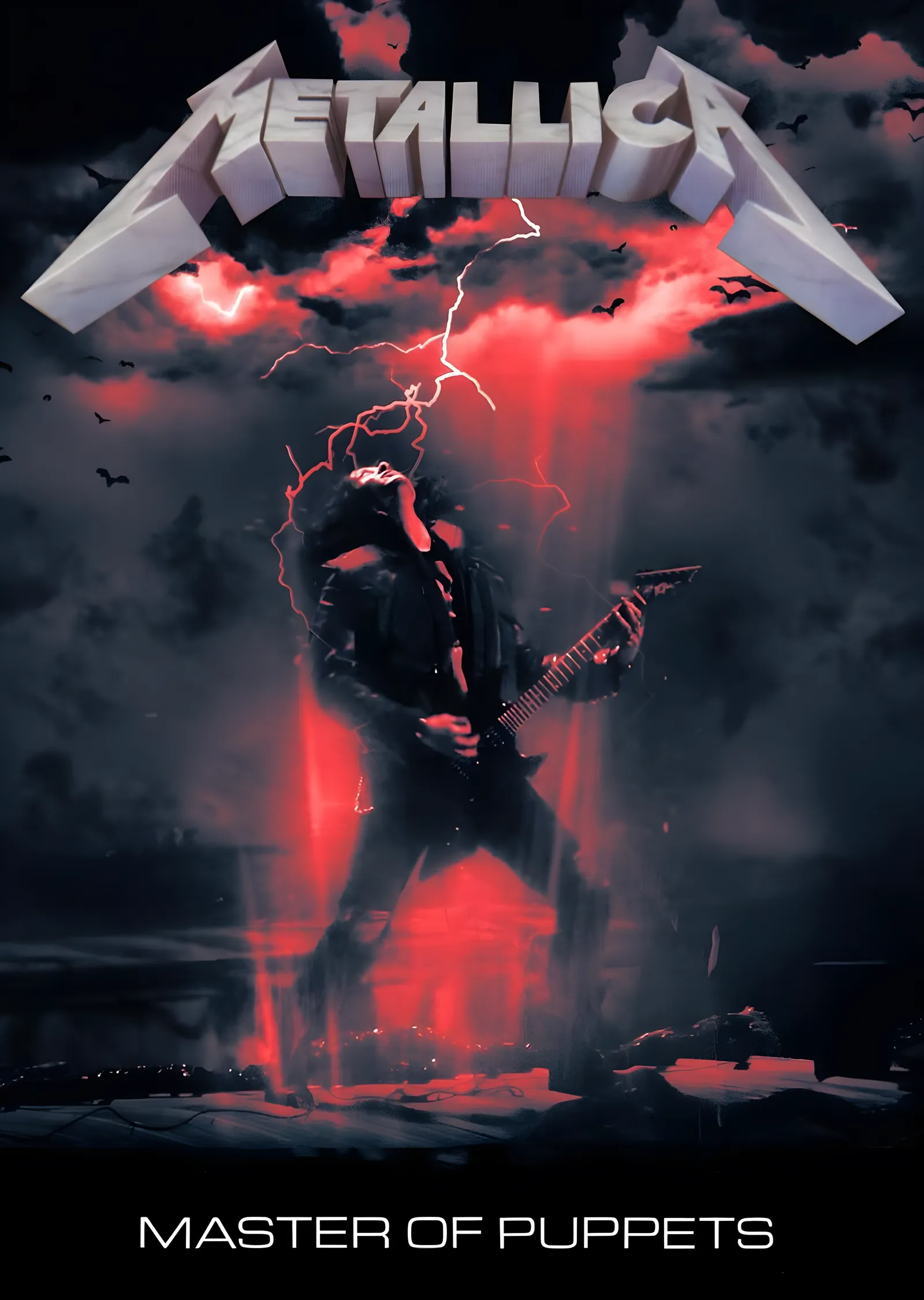 Metallica: Master of Puppets · Sahne Silüeti metal tablo
