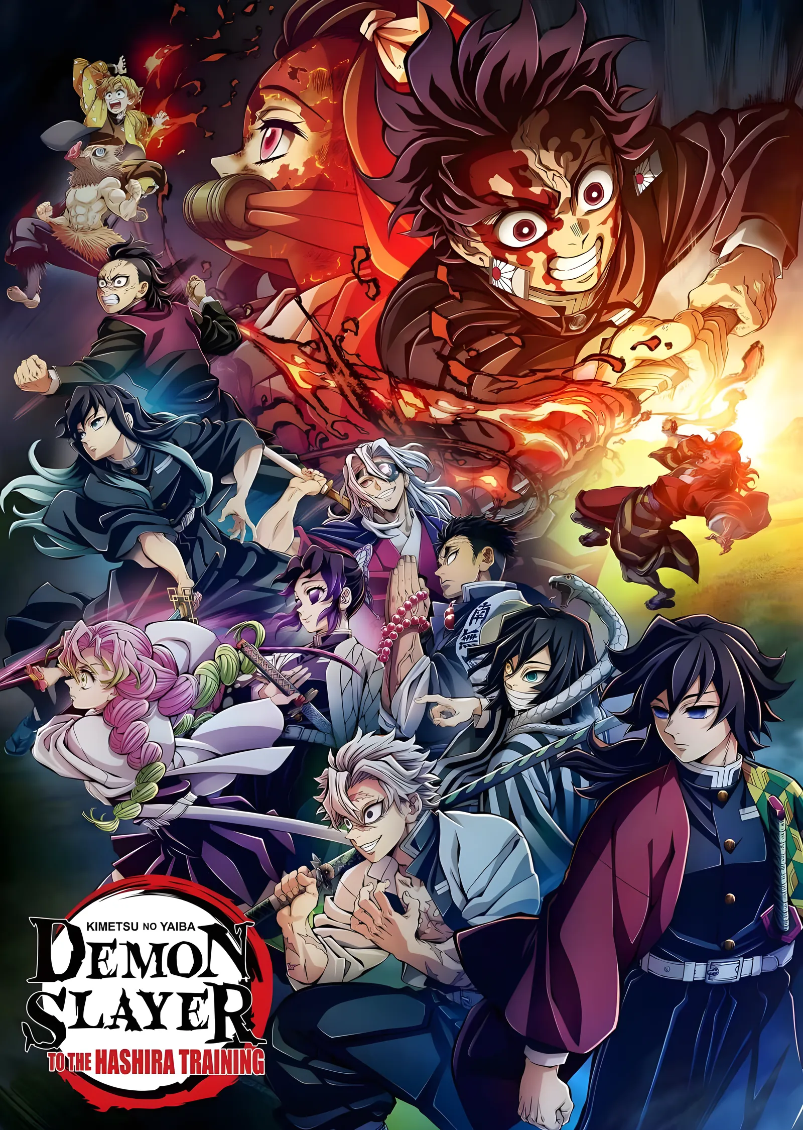 Demon Slayer: Hashira Eğitimi Kadrosu metal tablo