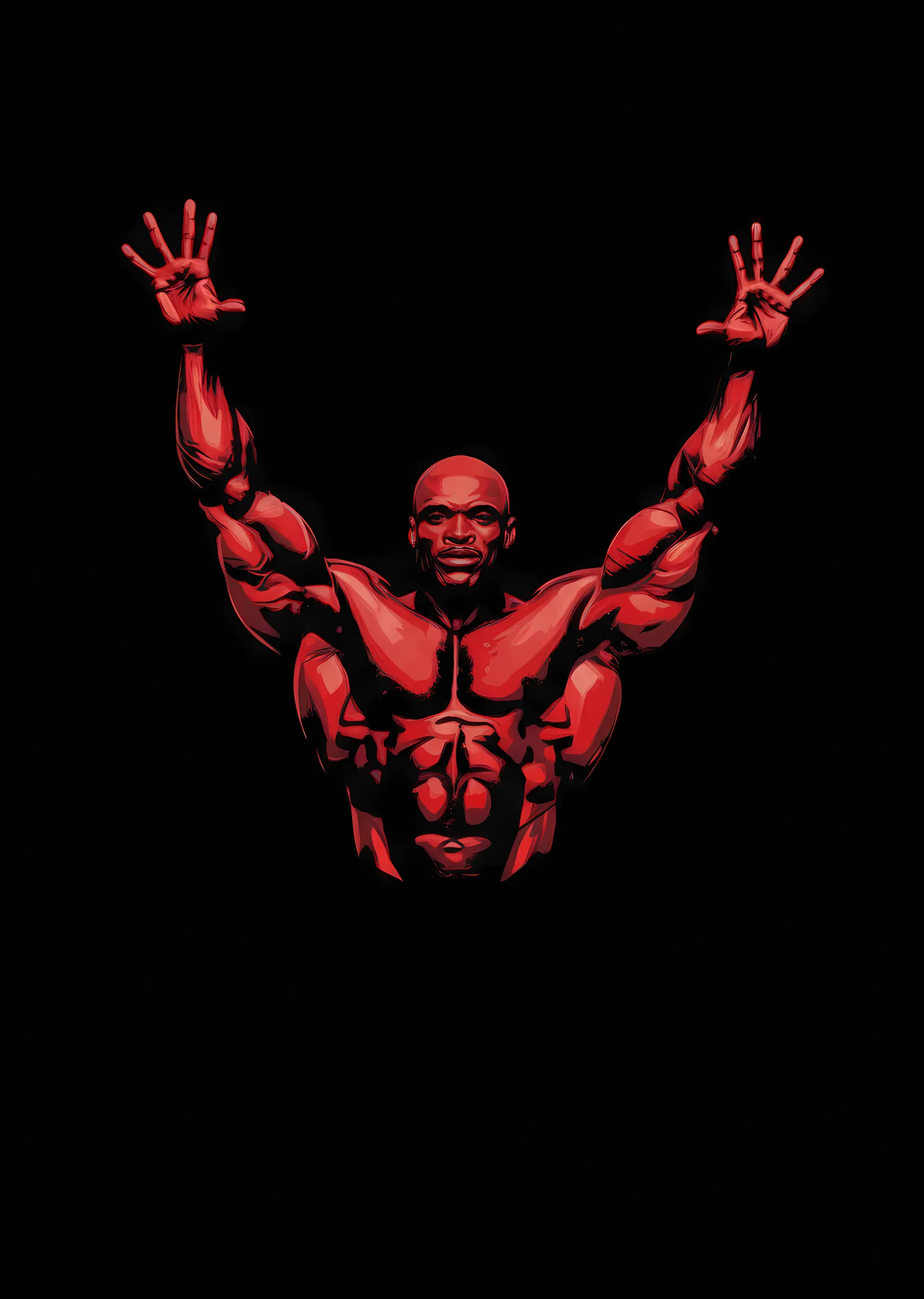 Ronnie Coleman: Kırmızı Poz metal tablo