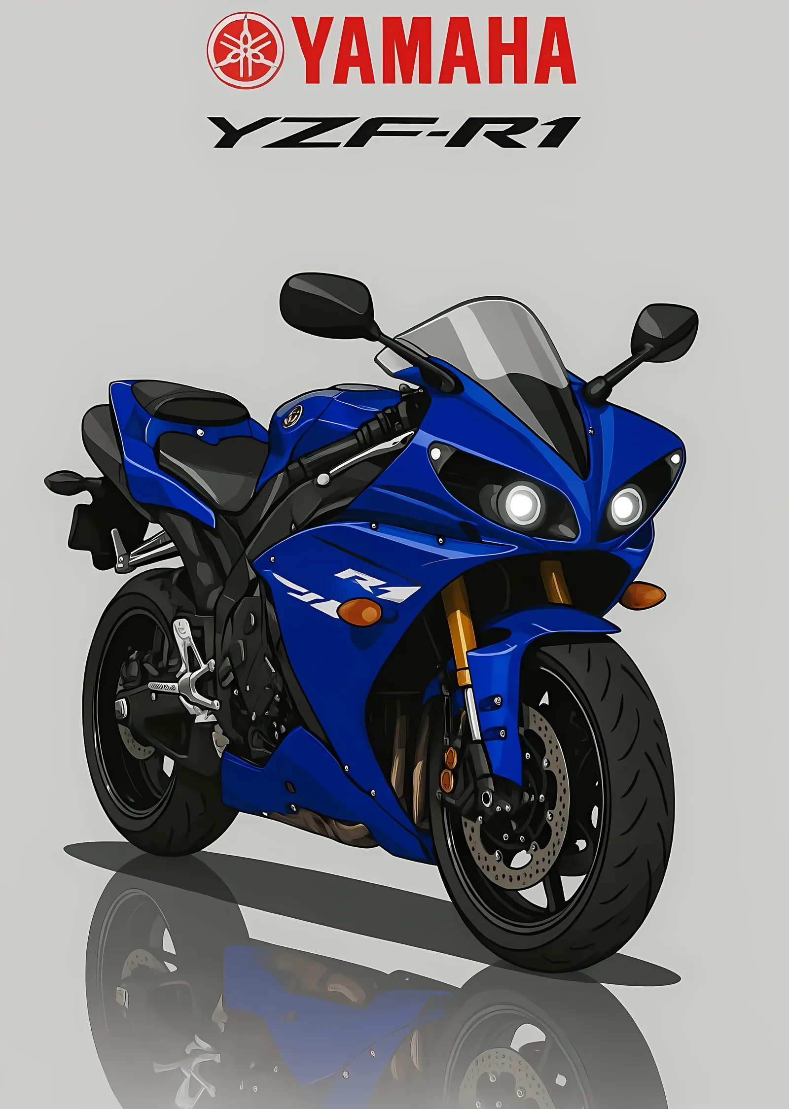 Yamaha YZF-R1 metal tablo