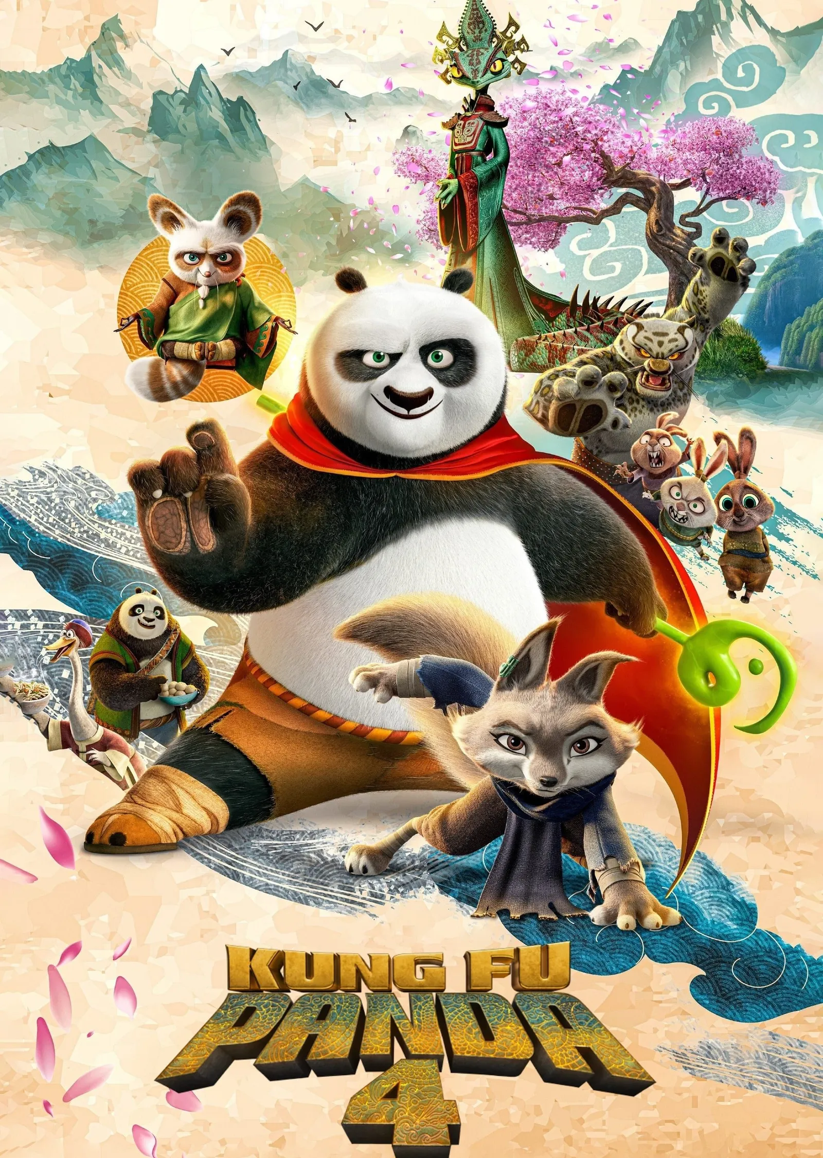Kung Fu Panda 4: Kiraz Çiçekleri metal tablo