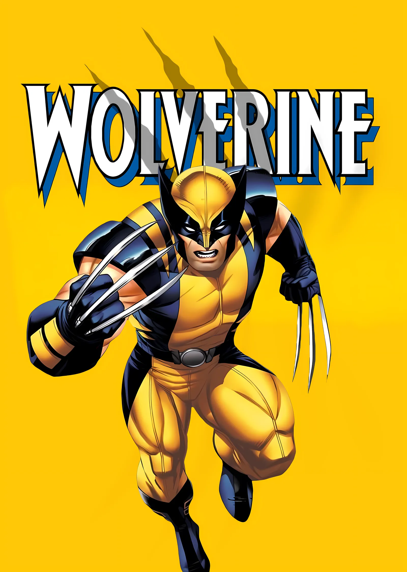 Wolverine - Sarı Kostüm Klasik metal tablo