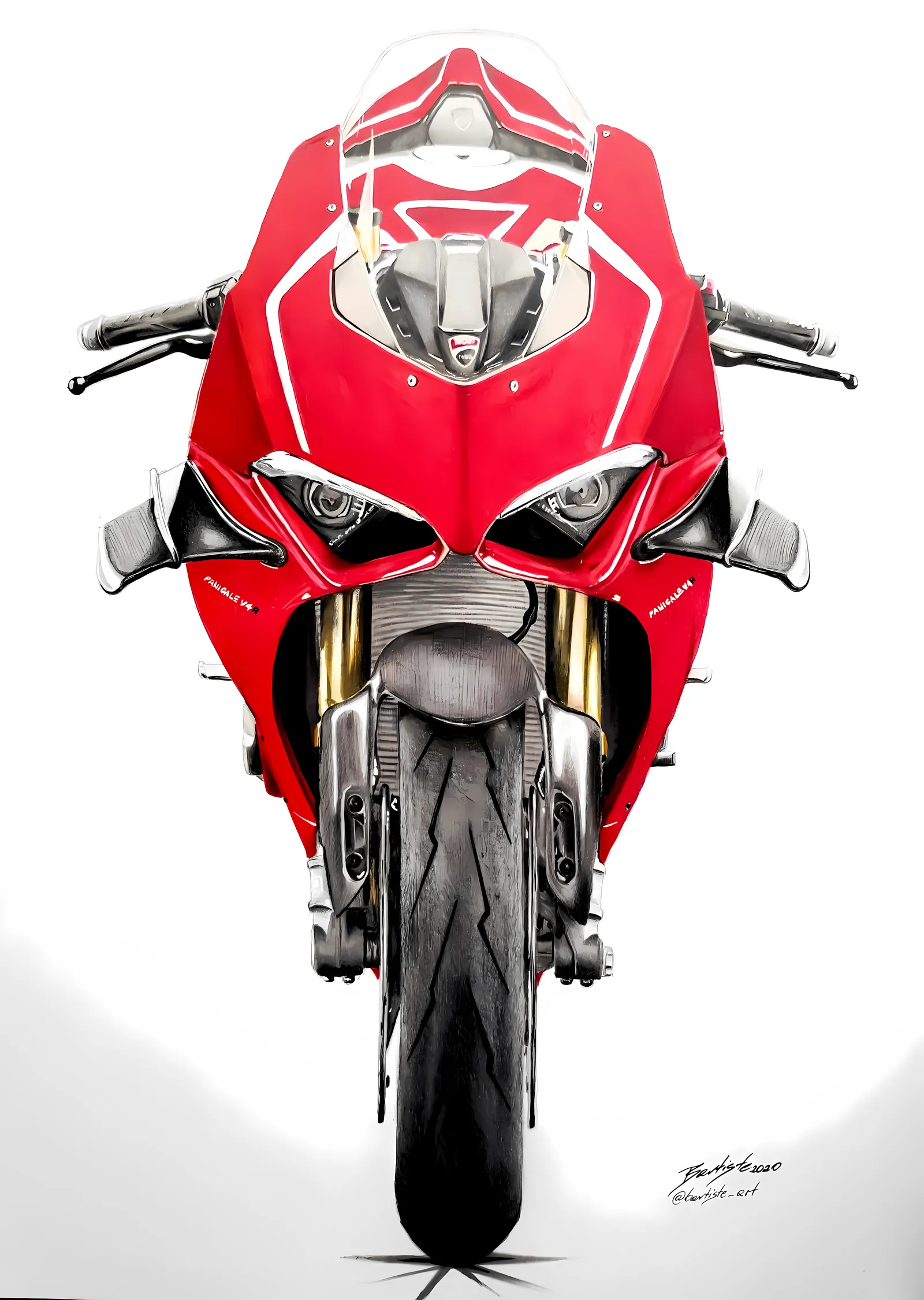 Ducati Panigale - Önden Görünüm metal tablo