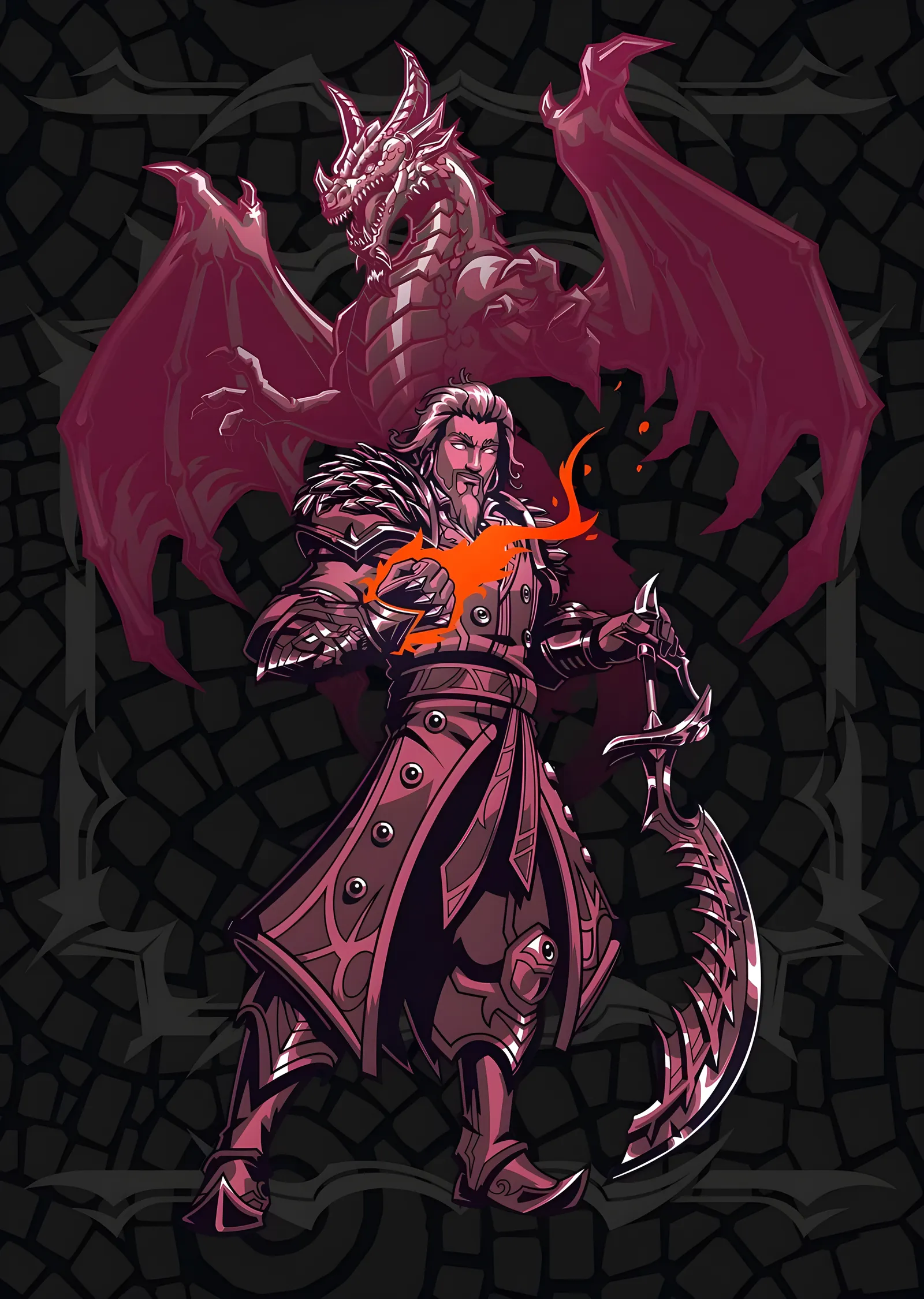 Kanatlı Vampir Lord metal tablo