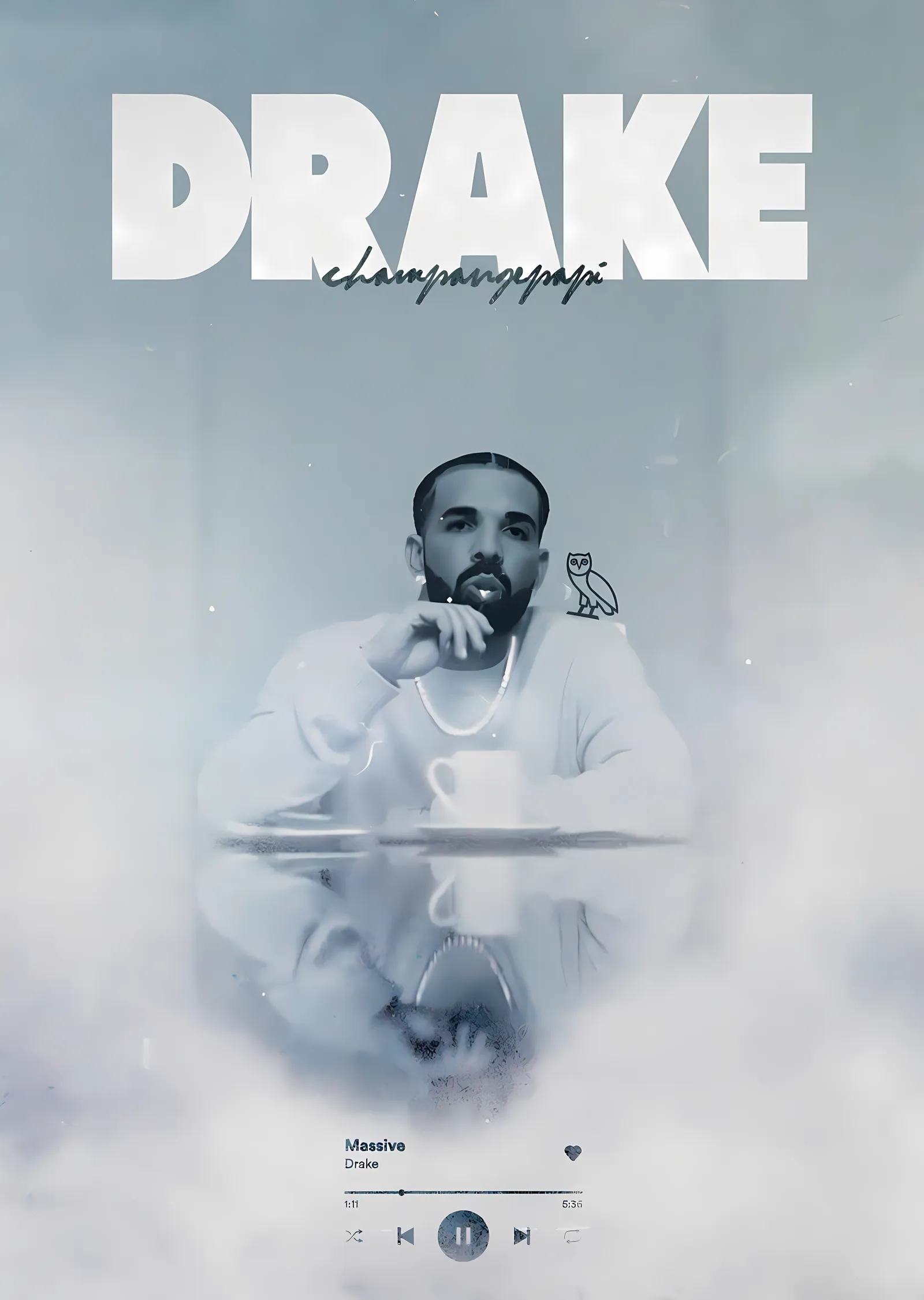 Drake - Champagne Papi metal tablo