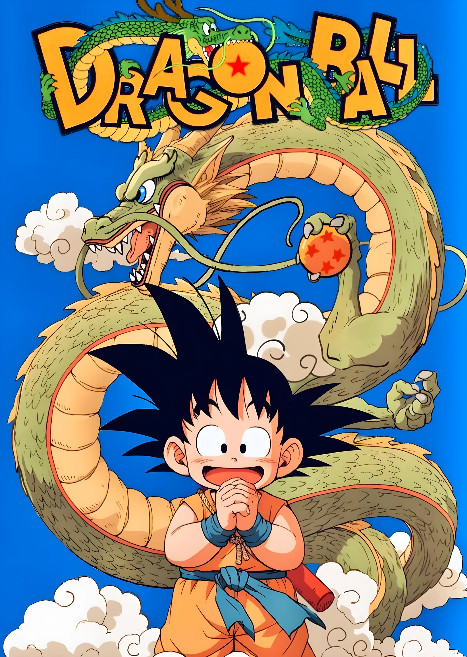 Dragon Ball: Shenron ve Küçük Goku metal tablo