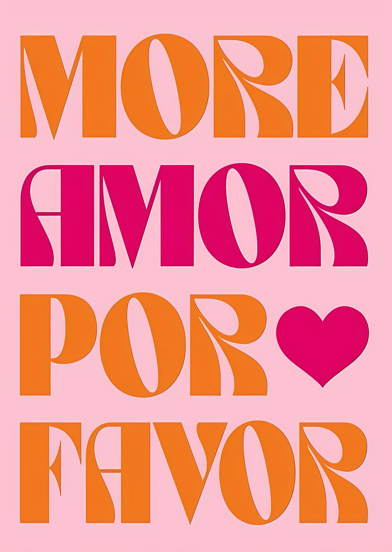 More Amor Por Favor: Pembe Zemin metal tablo