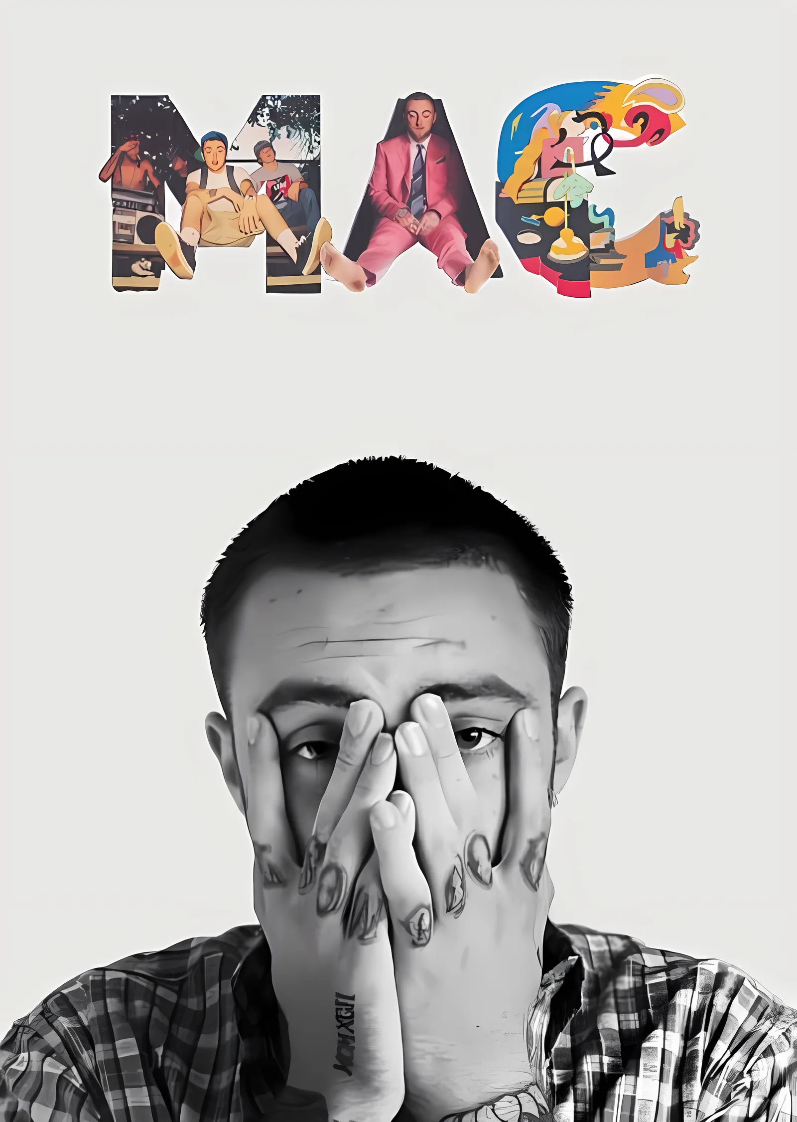 Mac Miller: Harf Kolajı metal tablo