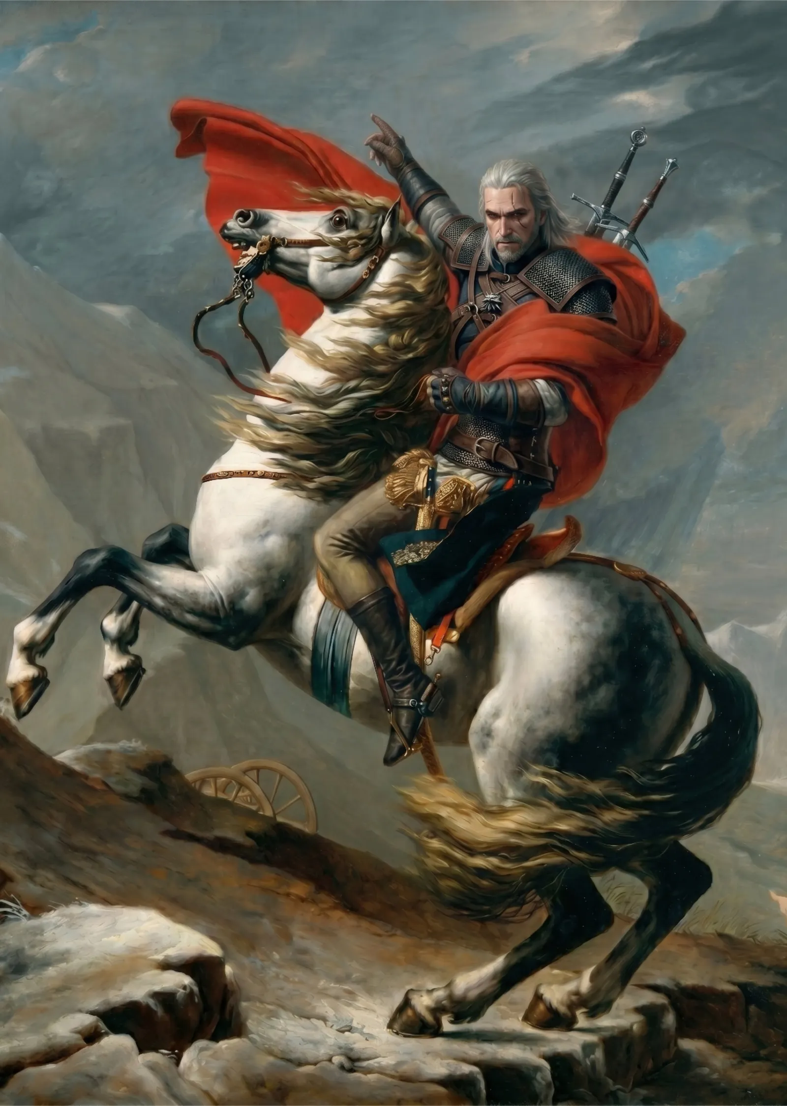 The Witcher: Şahlanan At metal tablo