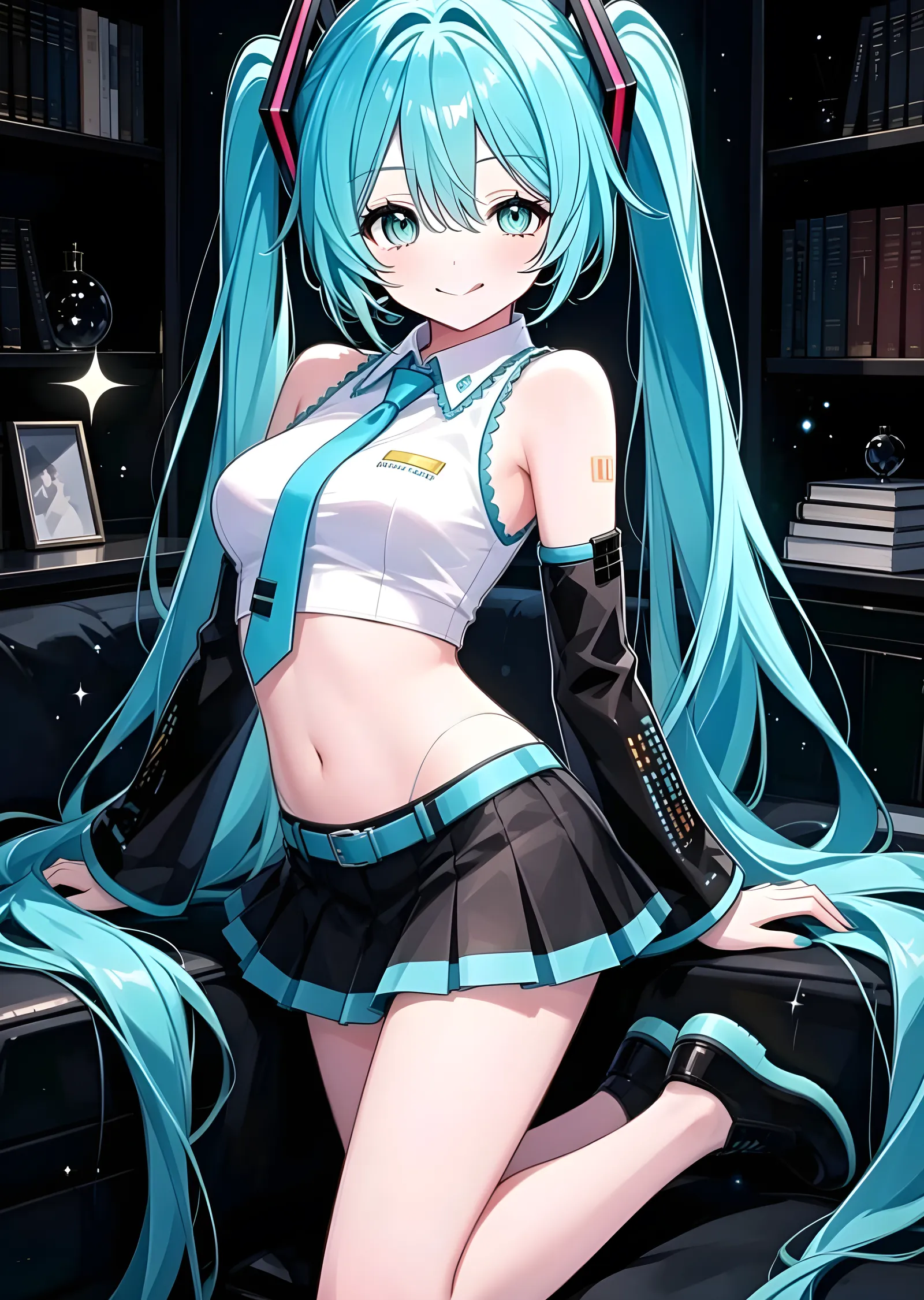 Hatsune Miku - Kütüphanede Vokaloid metal tablo