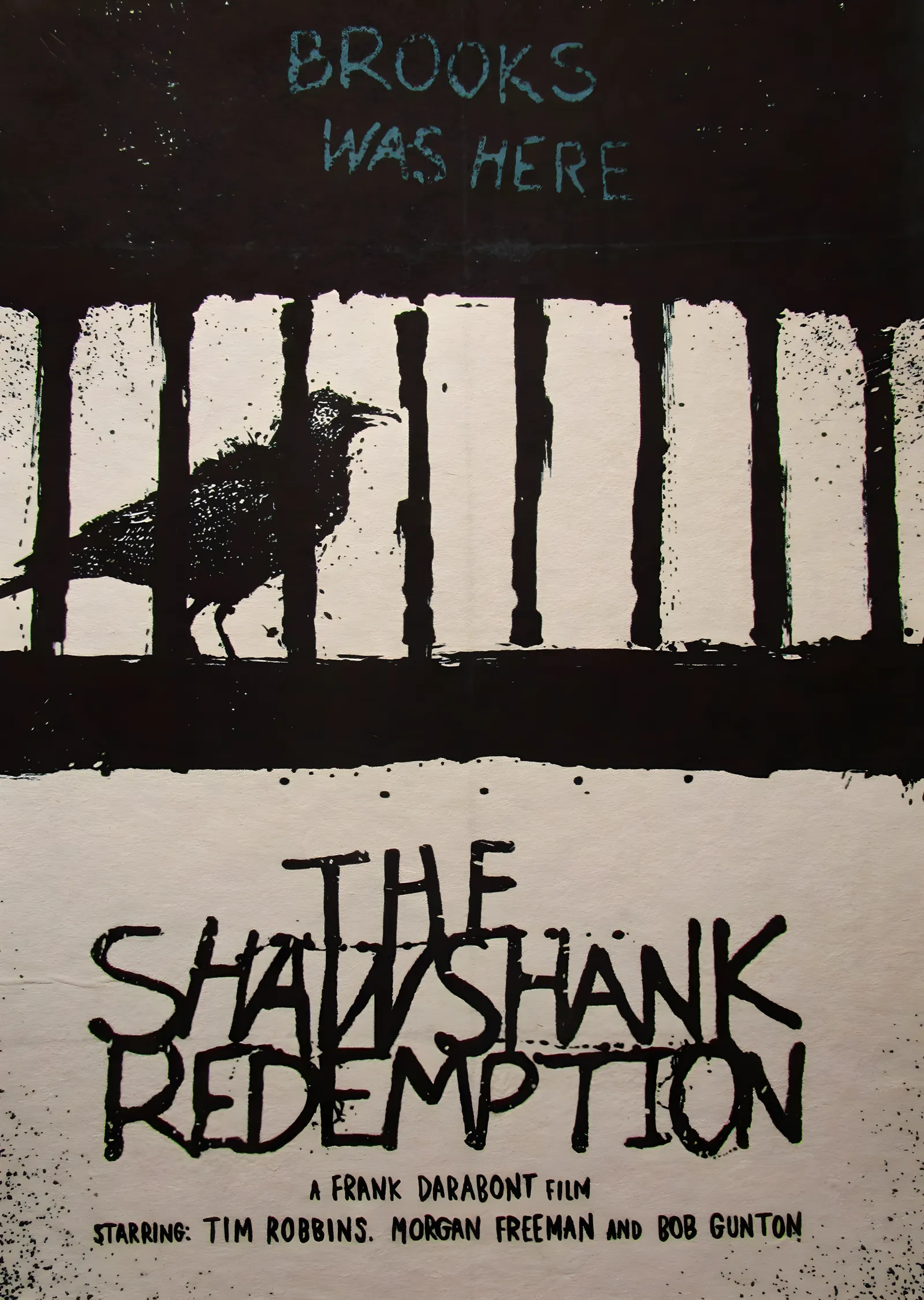 The Shawshank Redemption: Parmaklık ve Karga metal tablo
