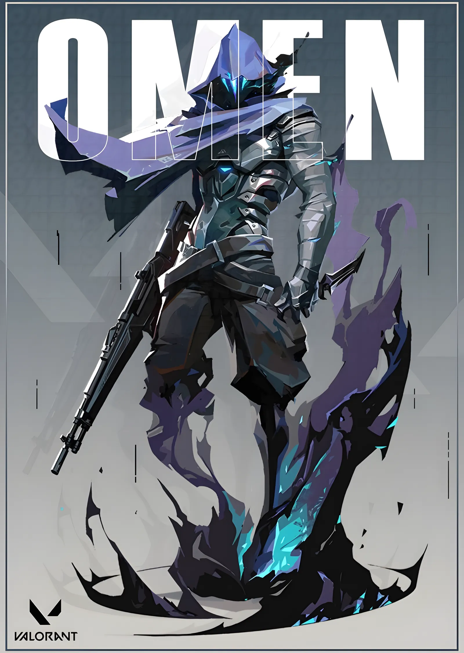 Valorant: Omen Karakter metal tablo