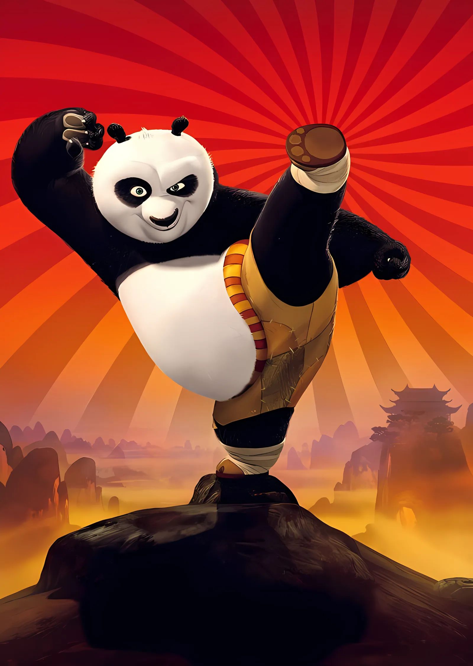 Kung Fu Panda: Işın Zemin metal tablo