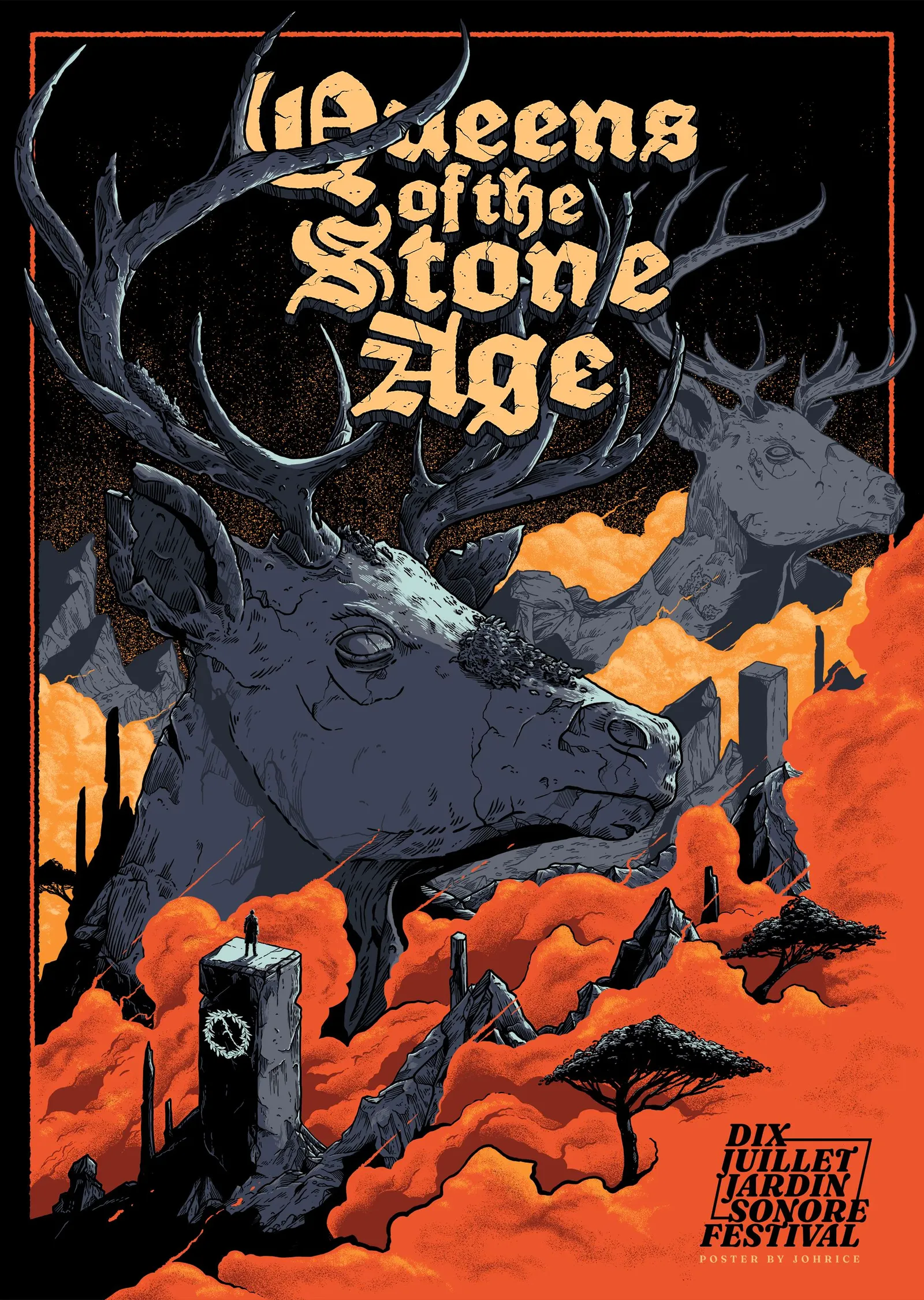 Queens of the Stone Age: Jardin Sonore 2024 metal tablo