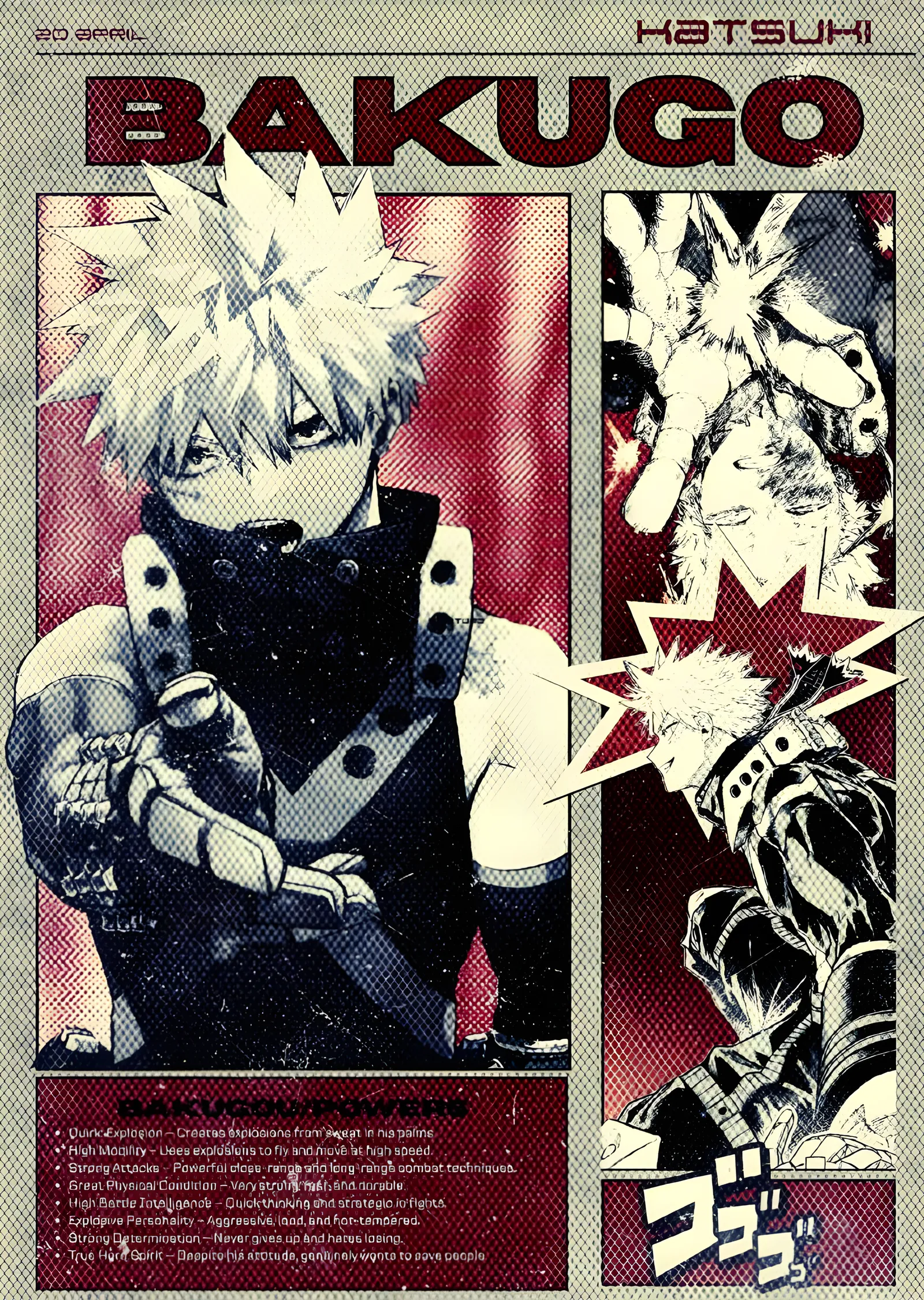 My Hero Academia: Bakugo Patlama Anı metal tablo