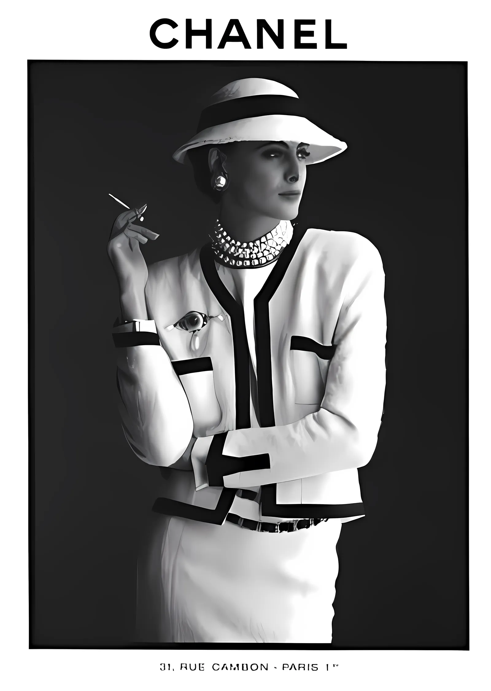 Chanel: Zamansız Zarafet metal tablo