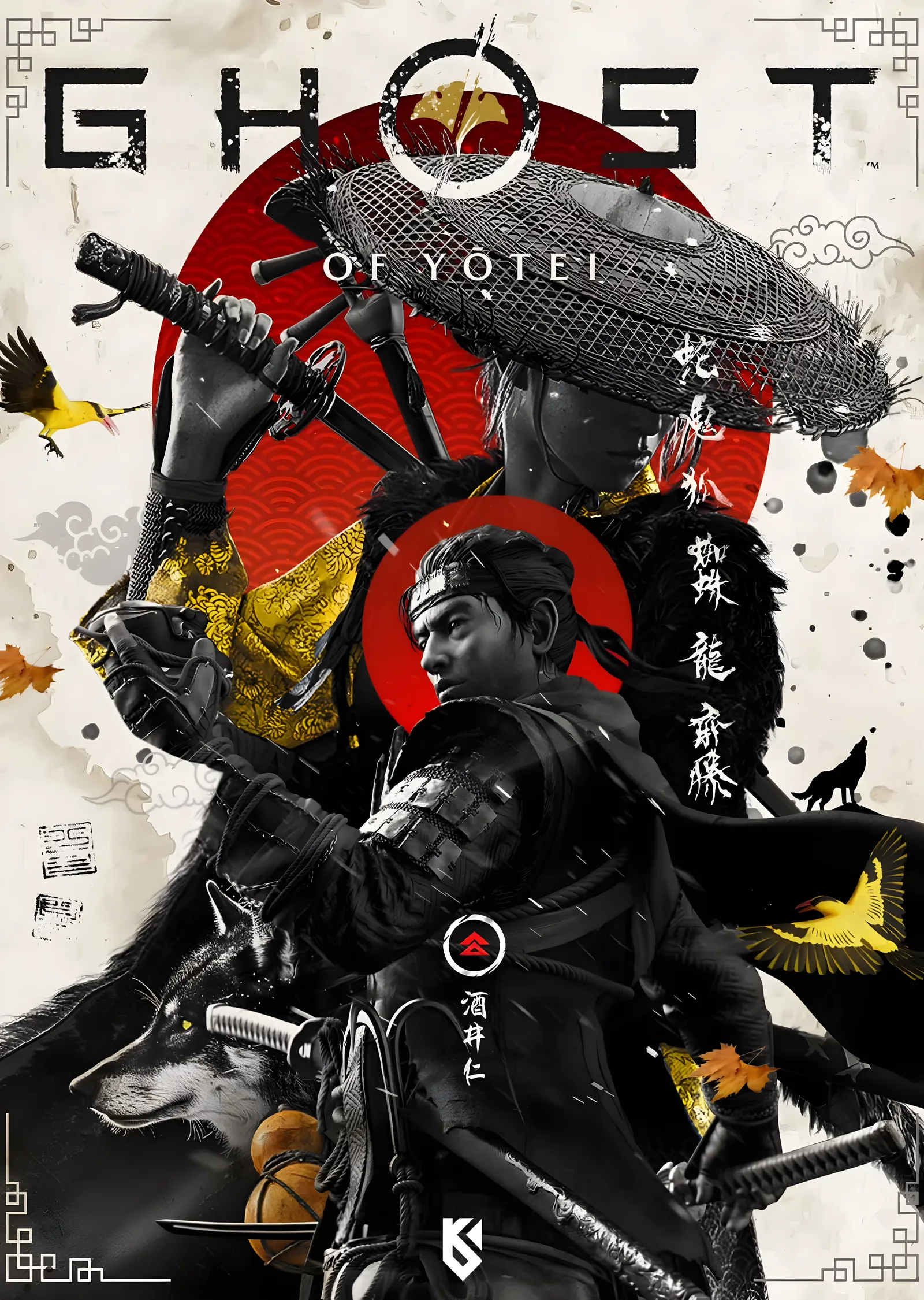 Ghost of Yotei metal tablo