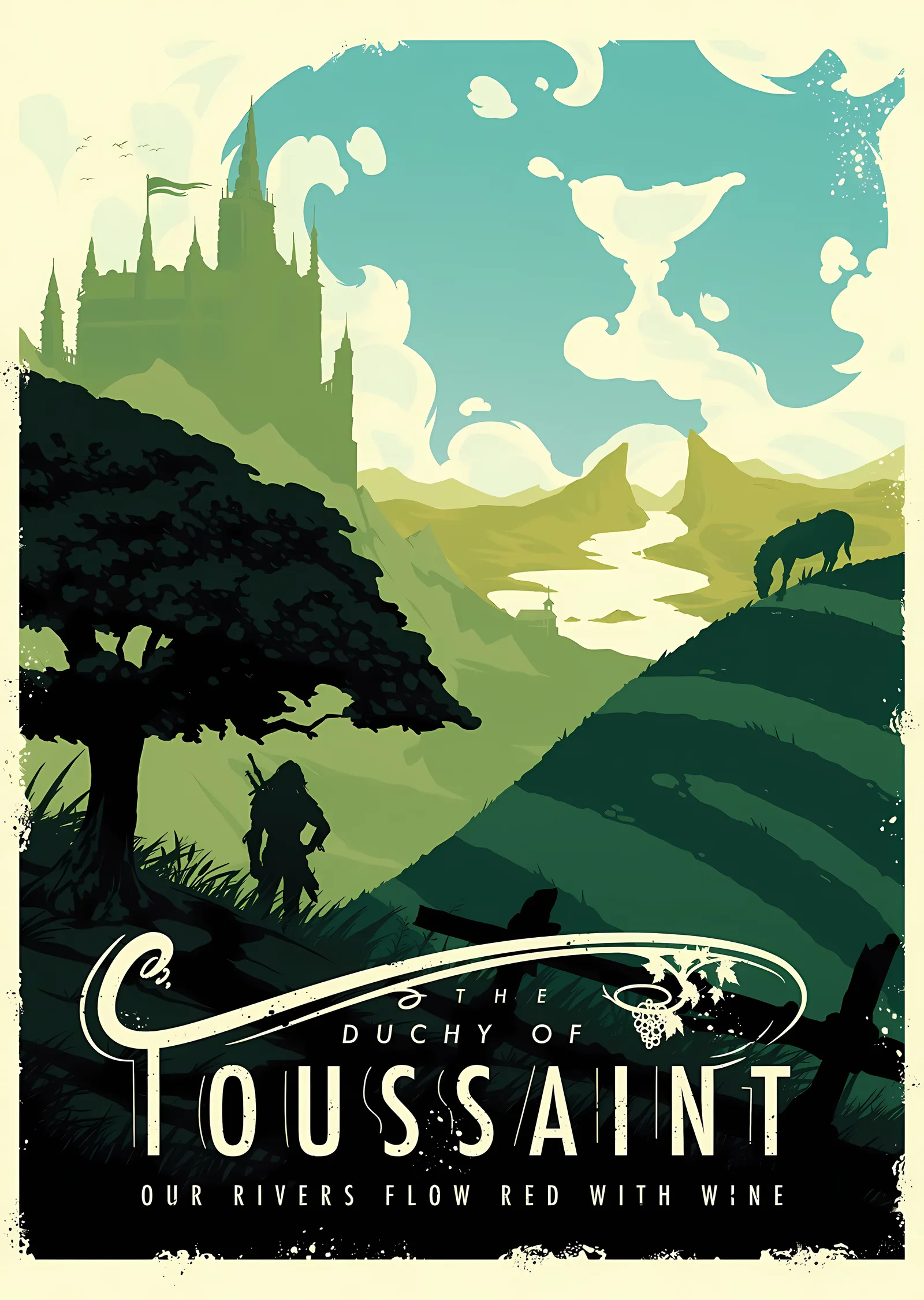 The Duchy of Toussaint metal tablo
