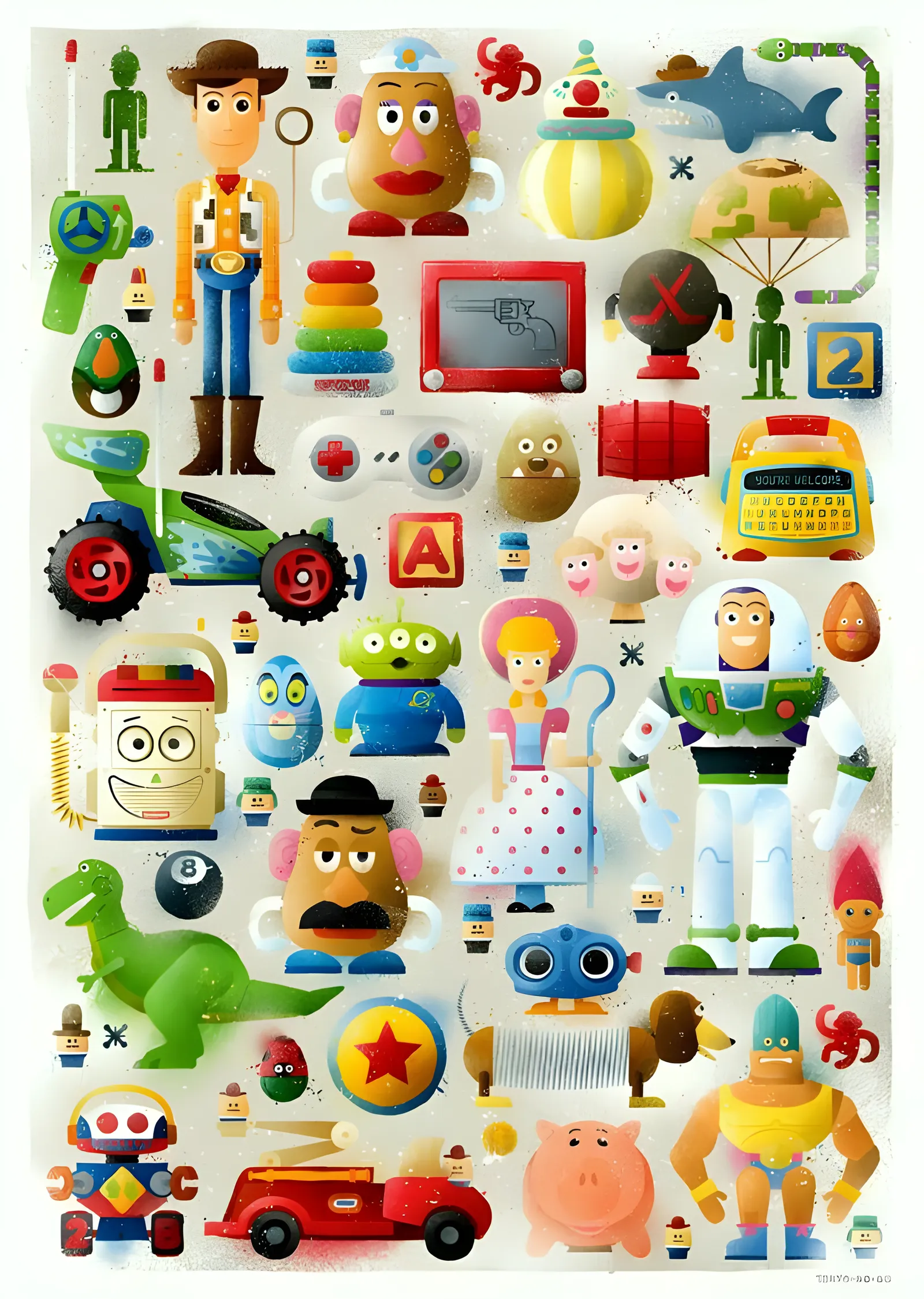 Toy Story - Oyuncak Koleksiyonu metal tablo