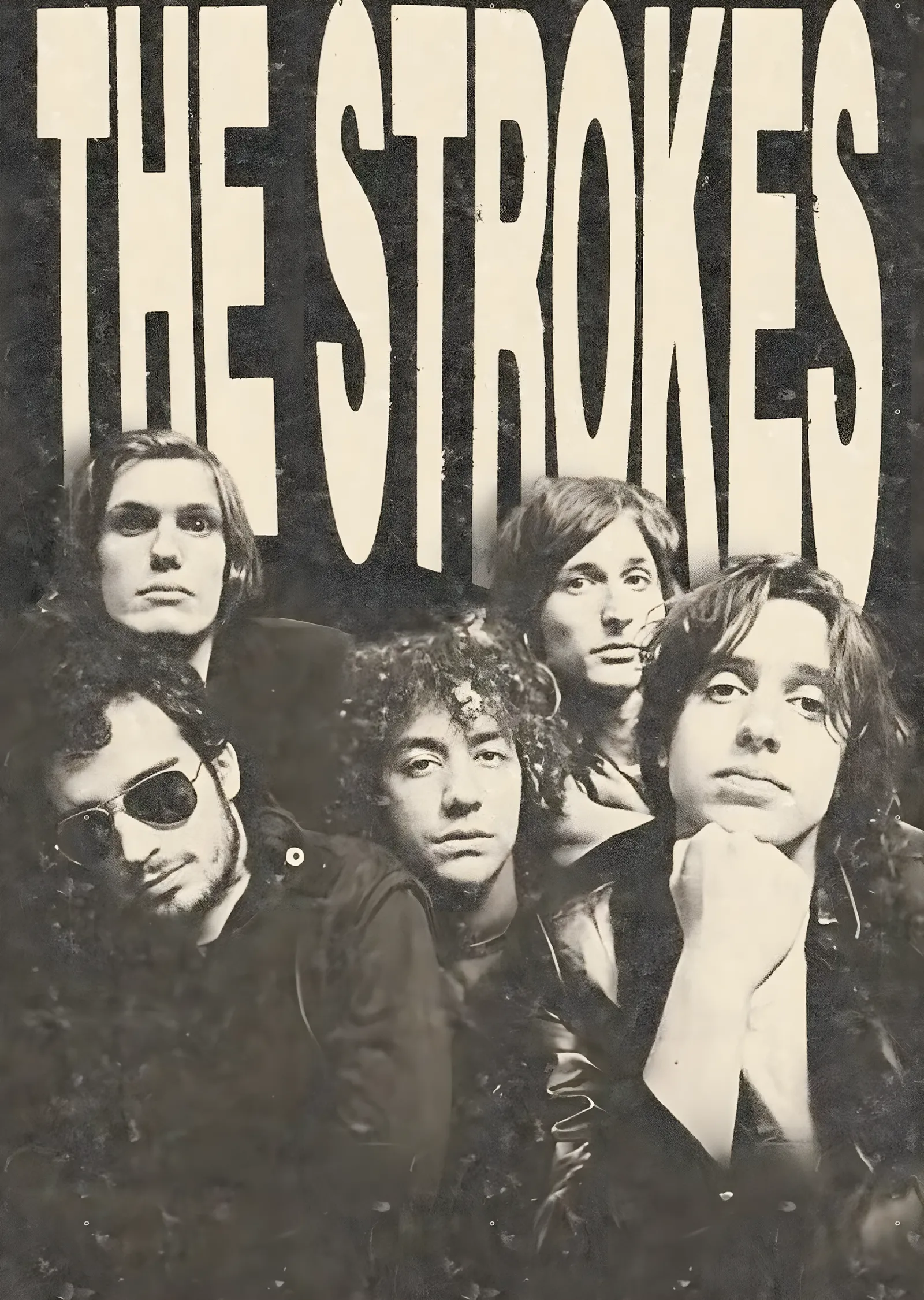The Strokes: Krem Baskı metal tablo