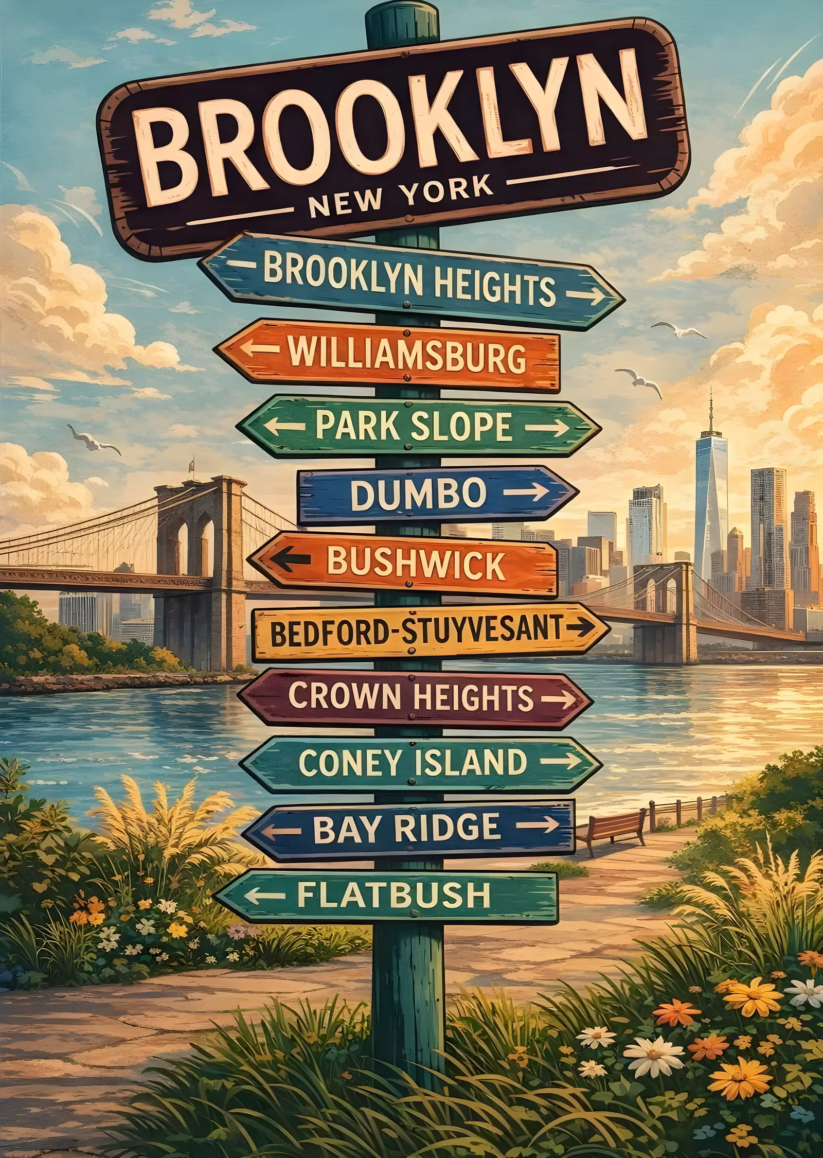 Brooklyn, New York: Sokak Tabelası metal tablo