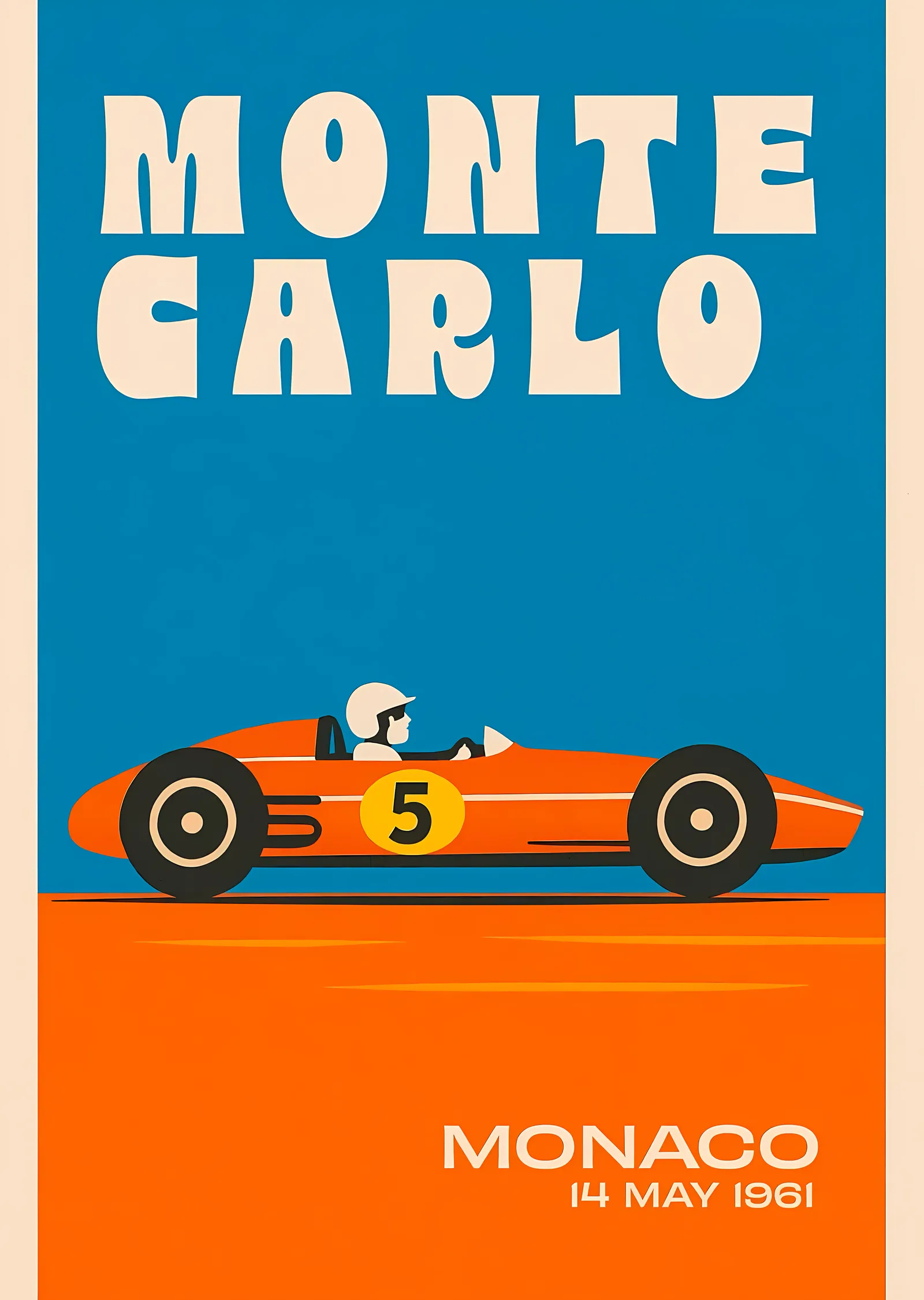 Monte Carlo: Vintage Formula 1 Efsanesi metal tablo