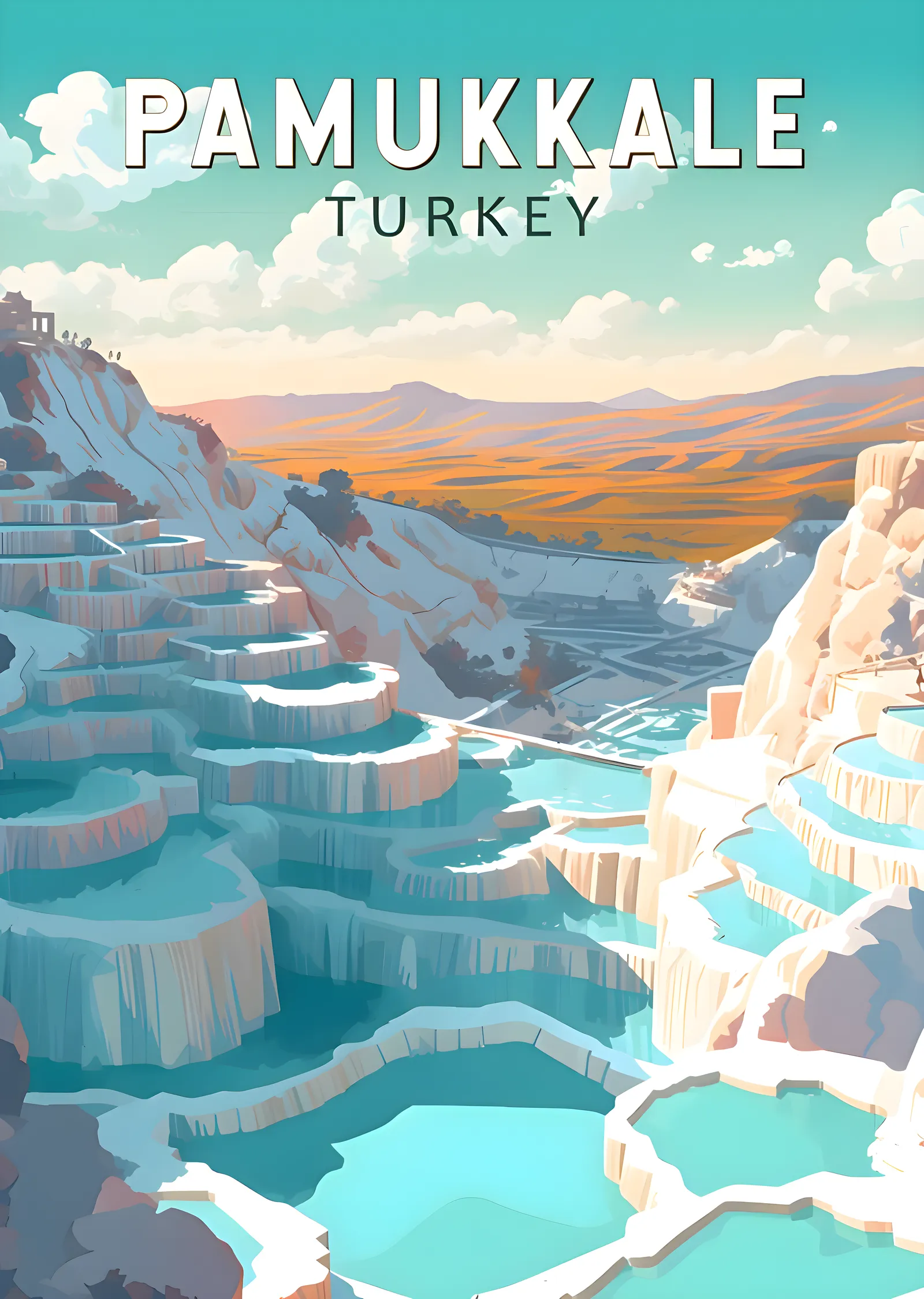 Pamukkale - Türkiye metal tablo