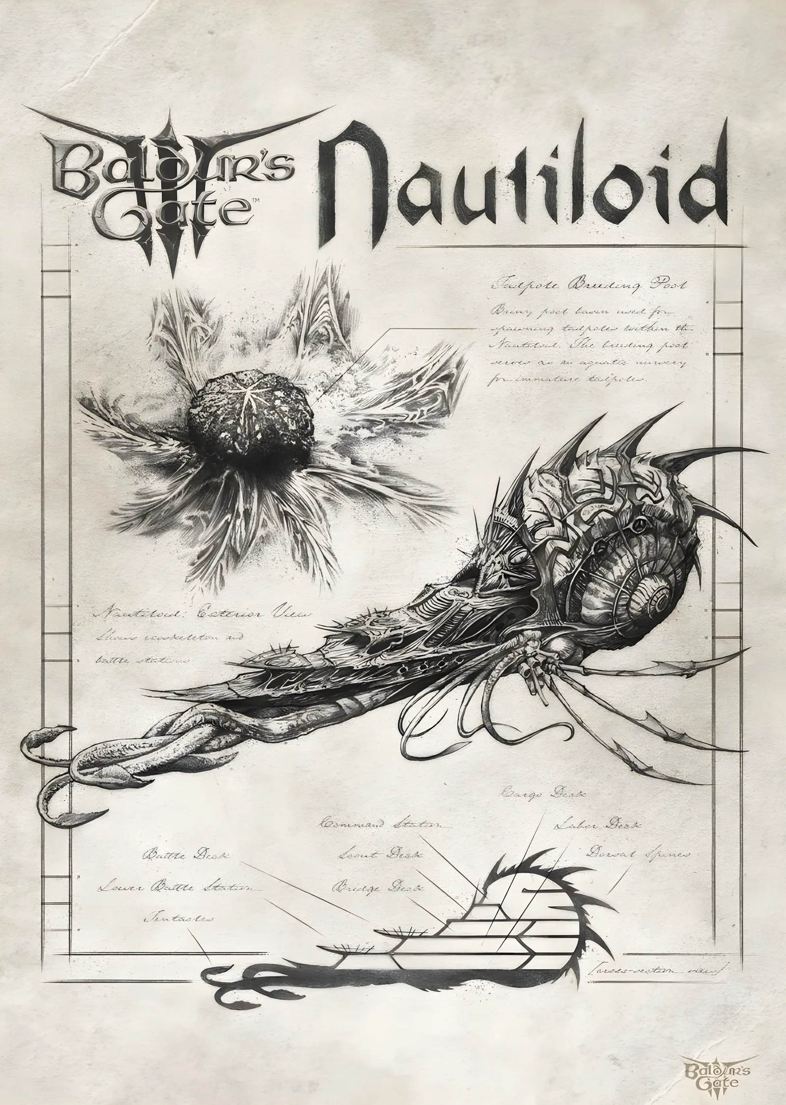 Baldur's Gate 3 · Nautiloid metal tablo