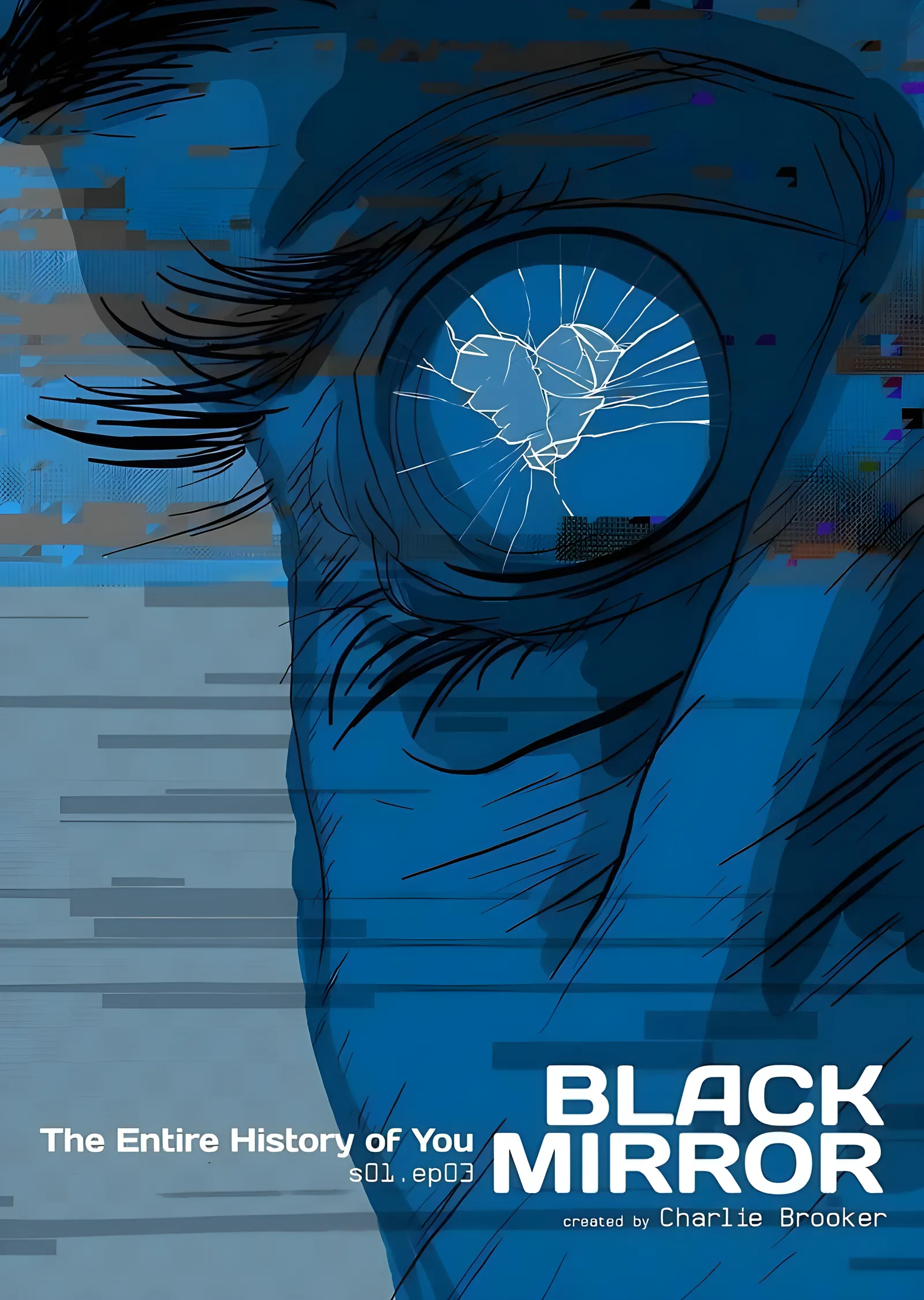 Black Mirror: The Entire History of You · Mavi Portre metal tablo