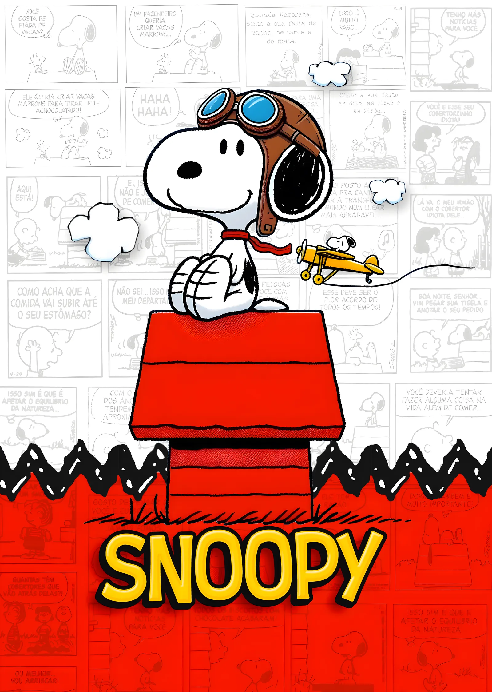Snoopy - Uçan As metal tablo