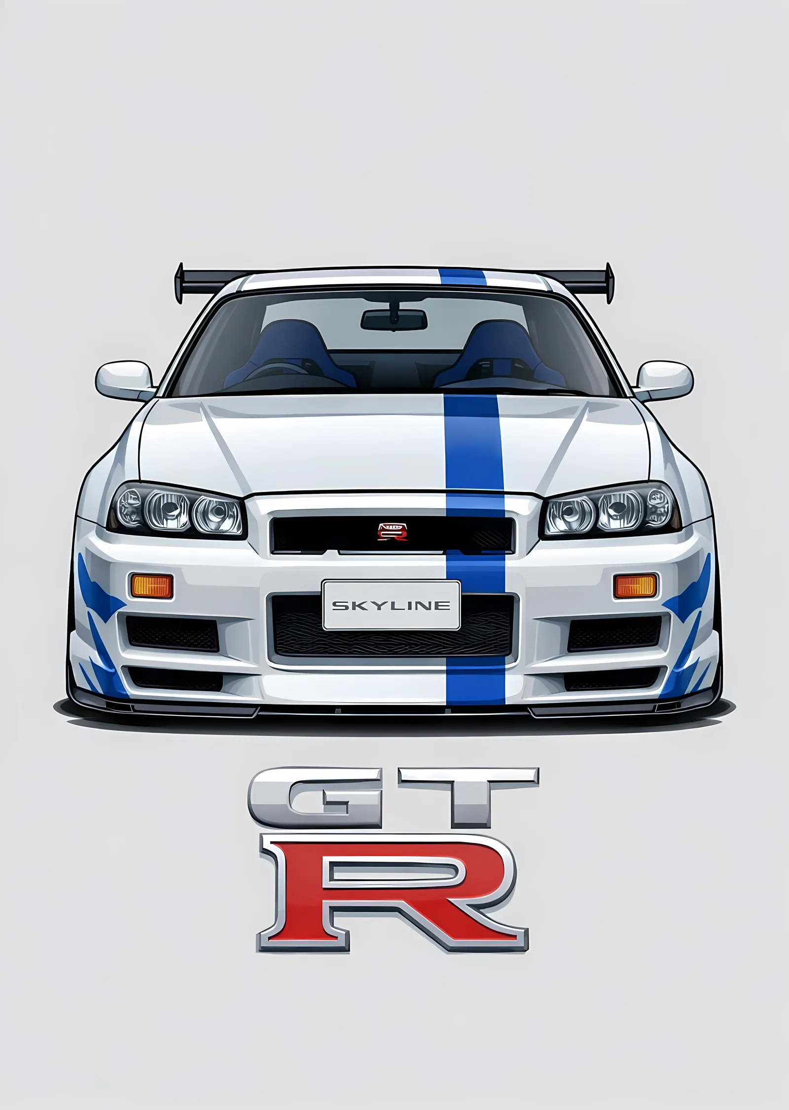 Nissan Skyline GT-R R34 - Ön Cephe metal tablo