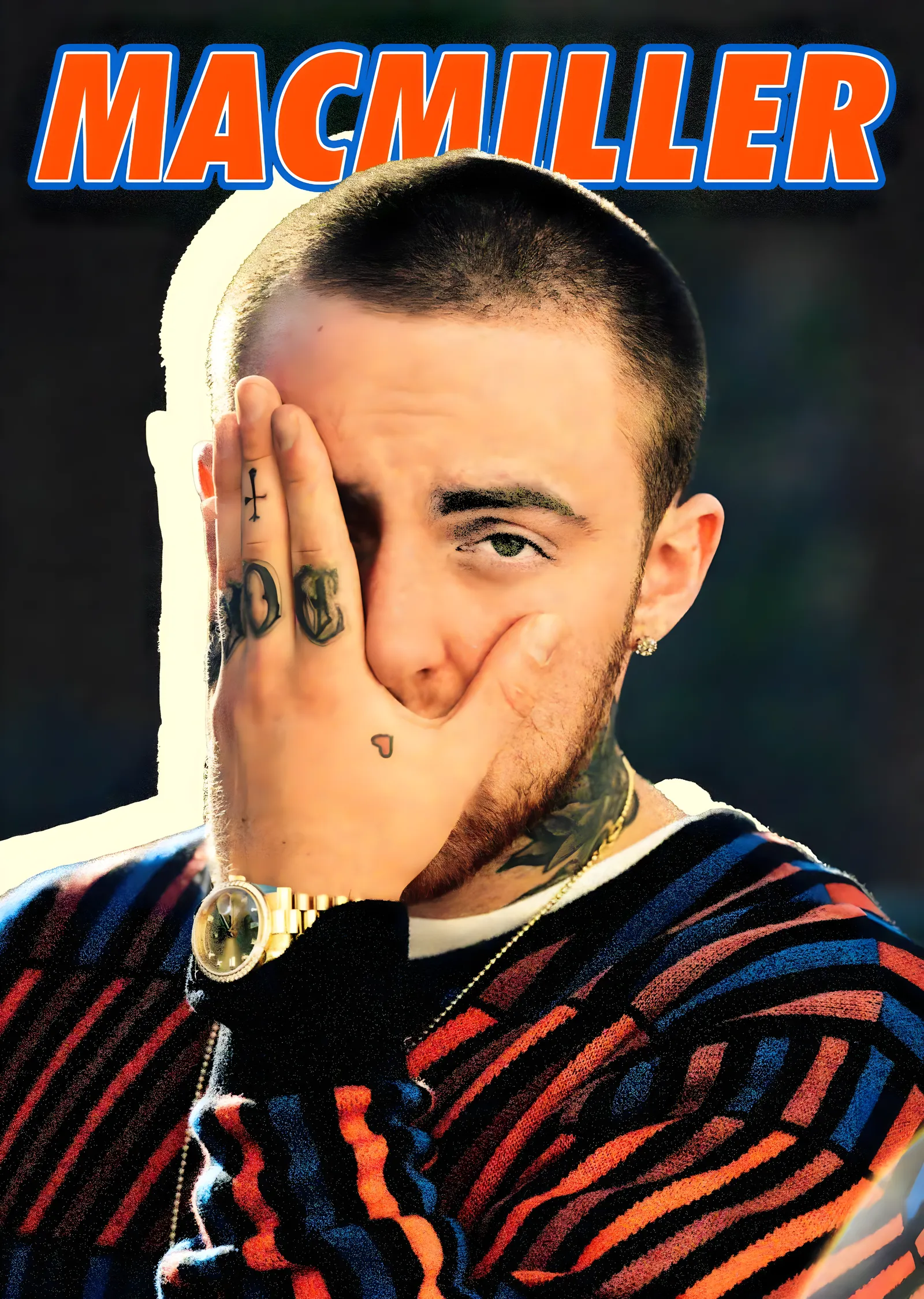 Mac Miller: Renkli Kazak metal tablo