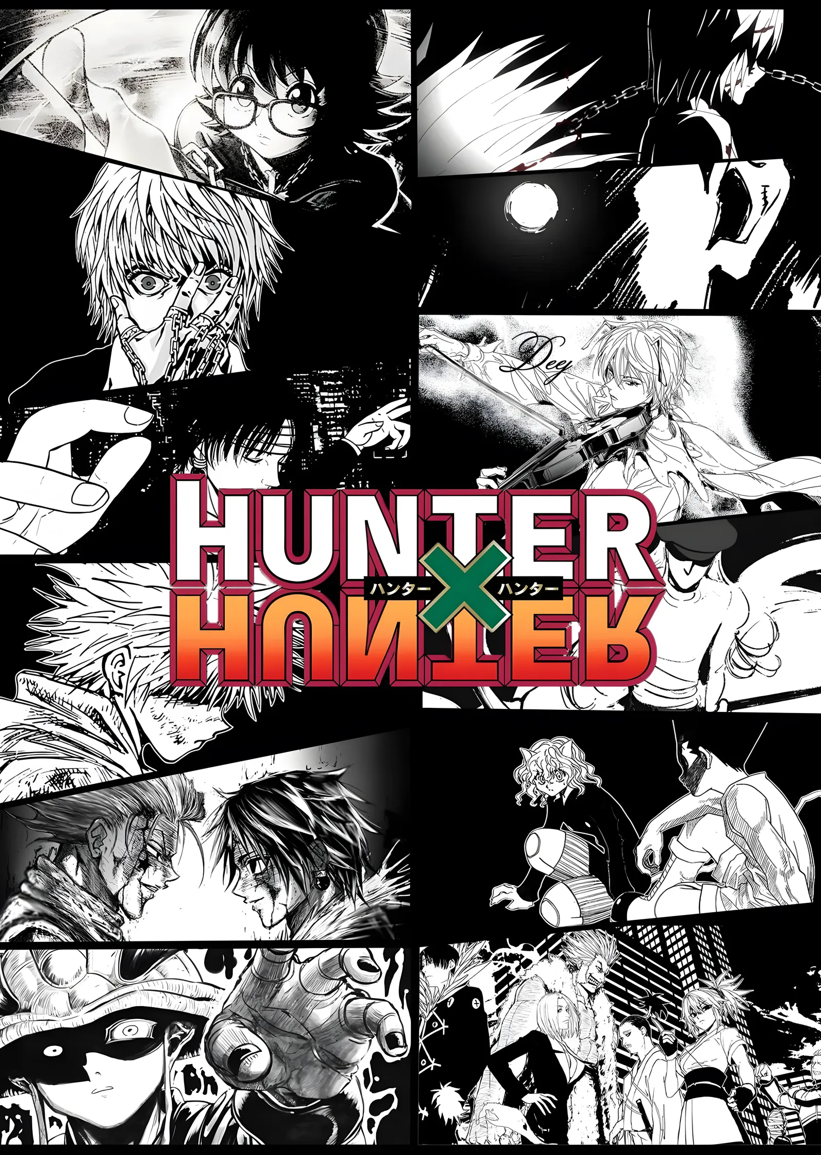 Hunter x Hunter: Manga Panel Kolajı metal tablo