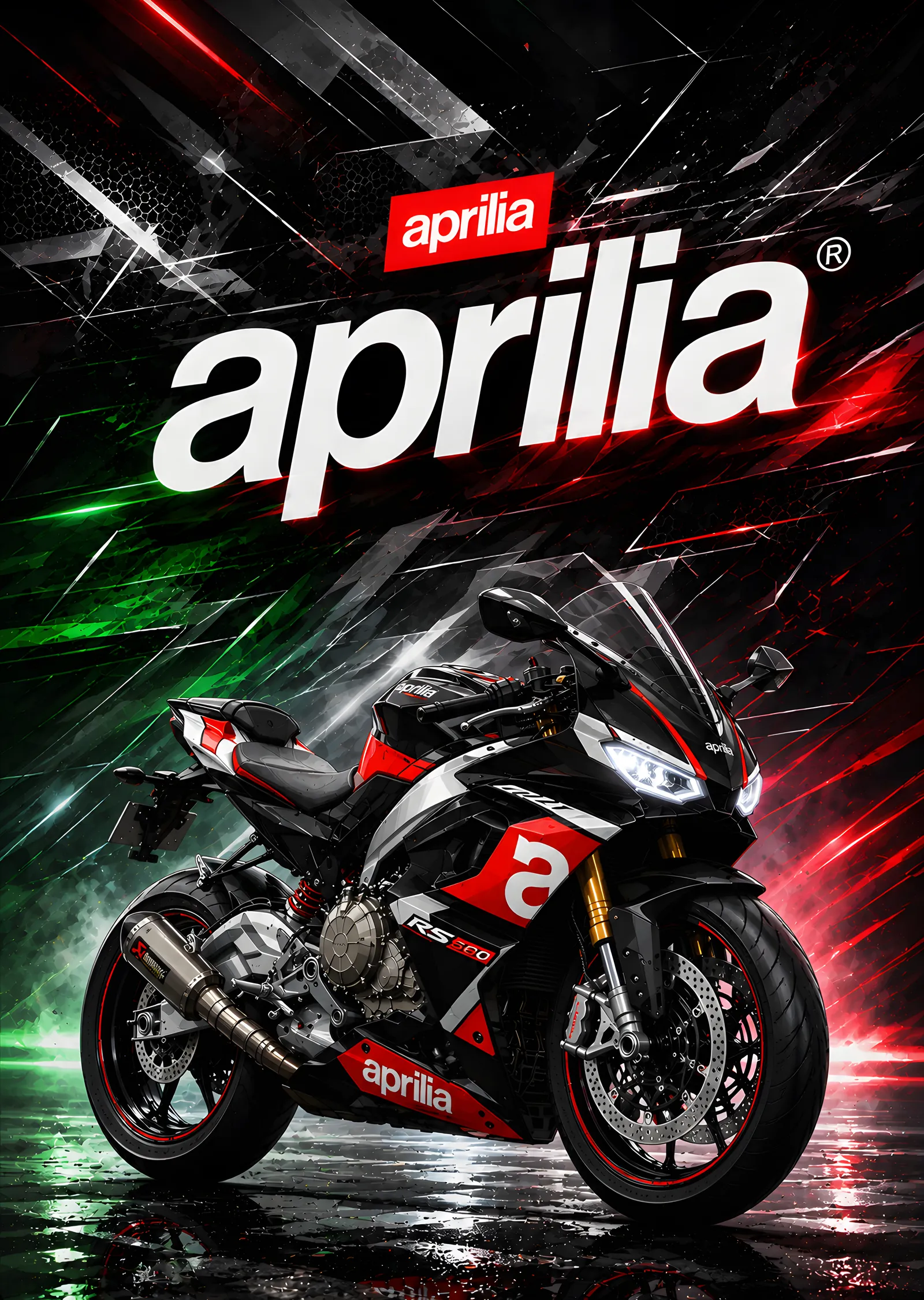 Aprilia RSV4 - İtalyan Renkleri metal tablo